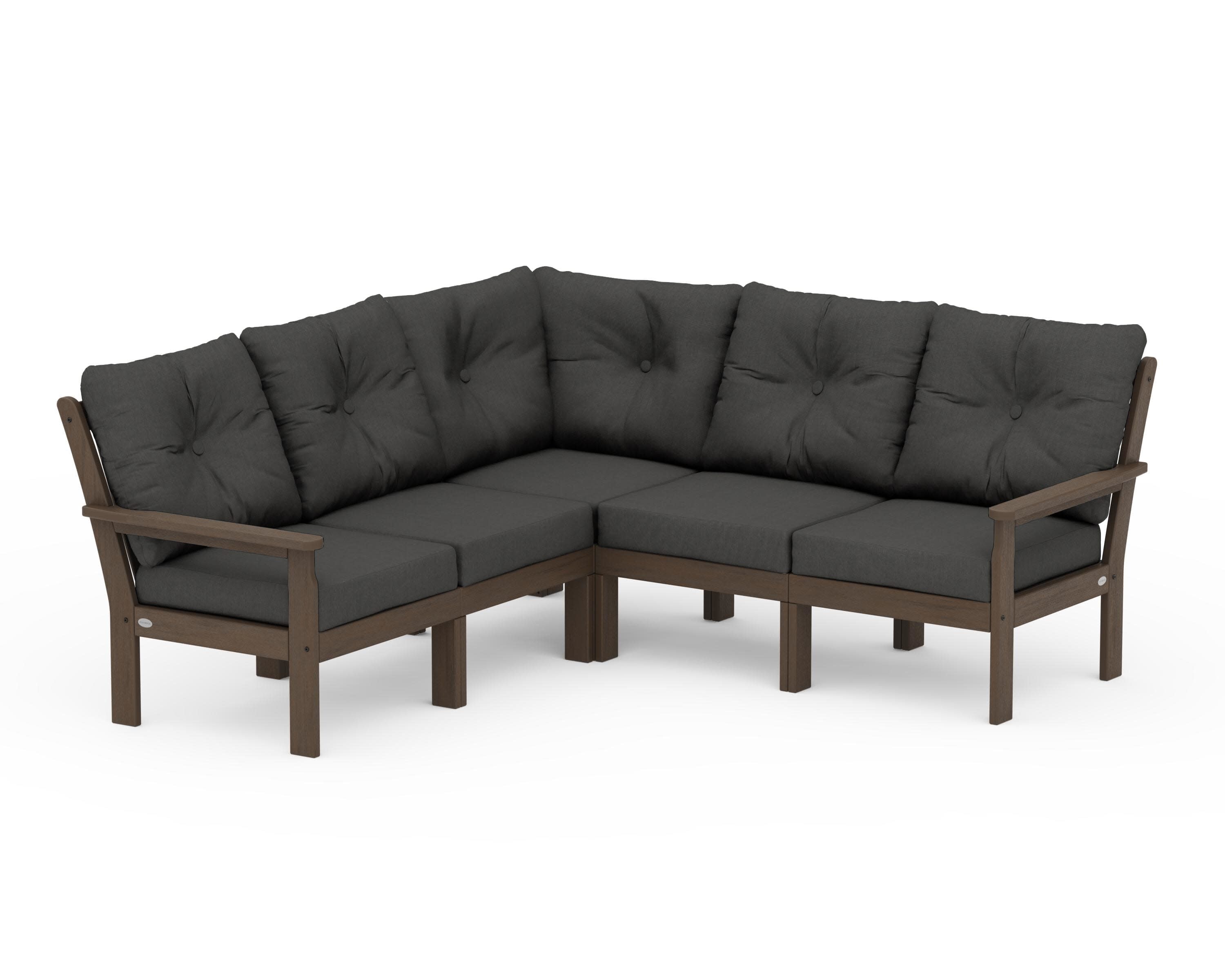 Vineyard 5-Piece Sectional in Kona / Spectrum Carbon