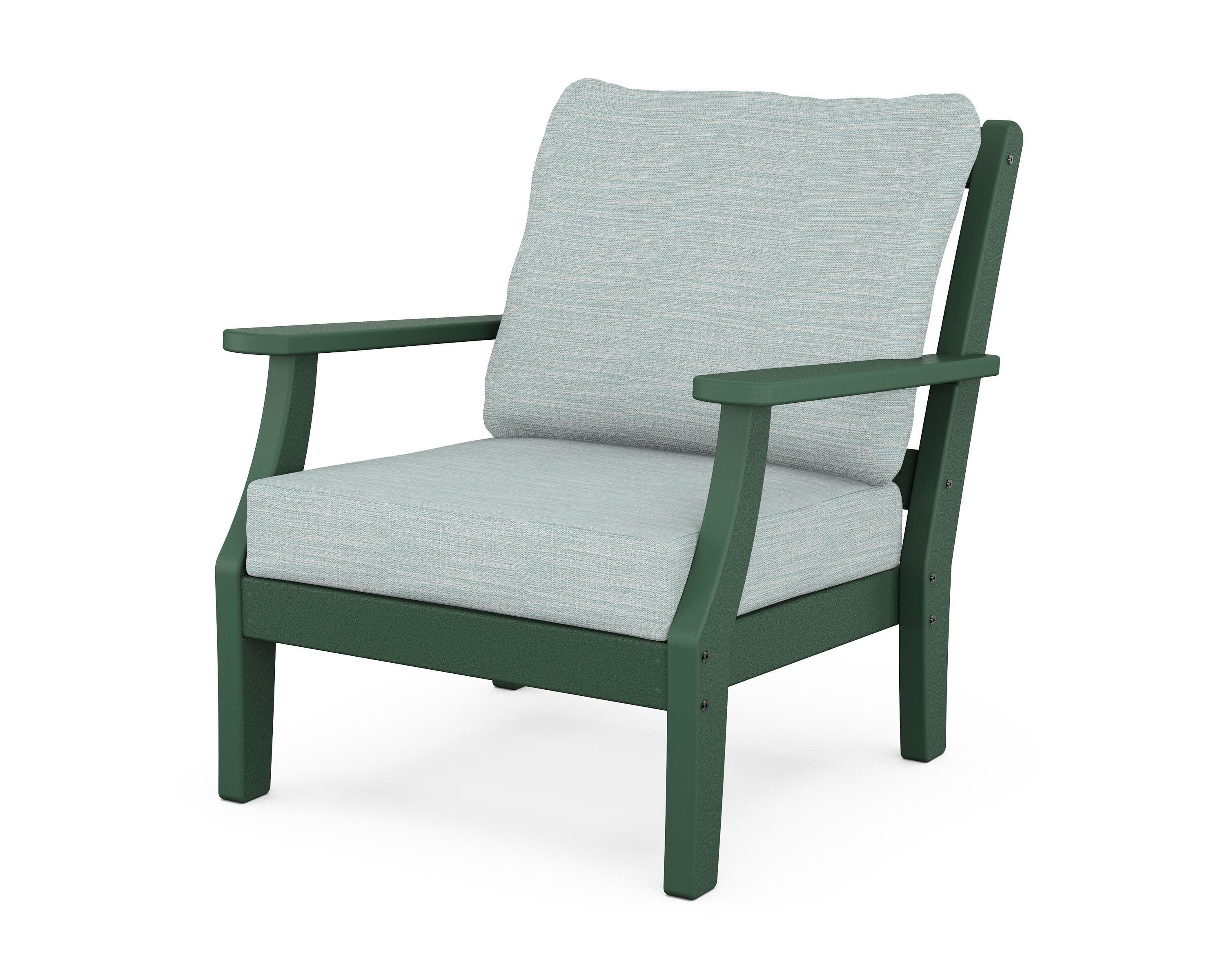 Chinoiserie Deep Seating Chair in Green / Soothe Mist