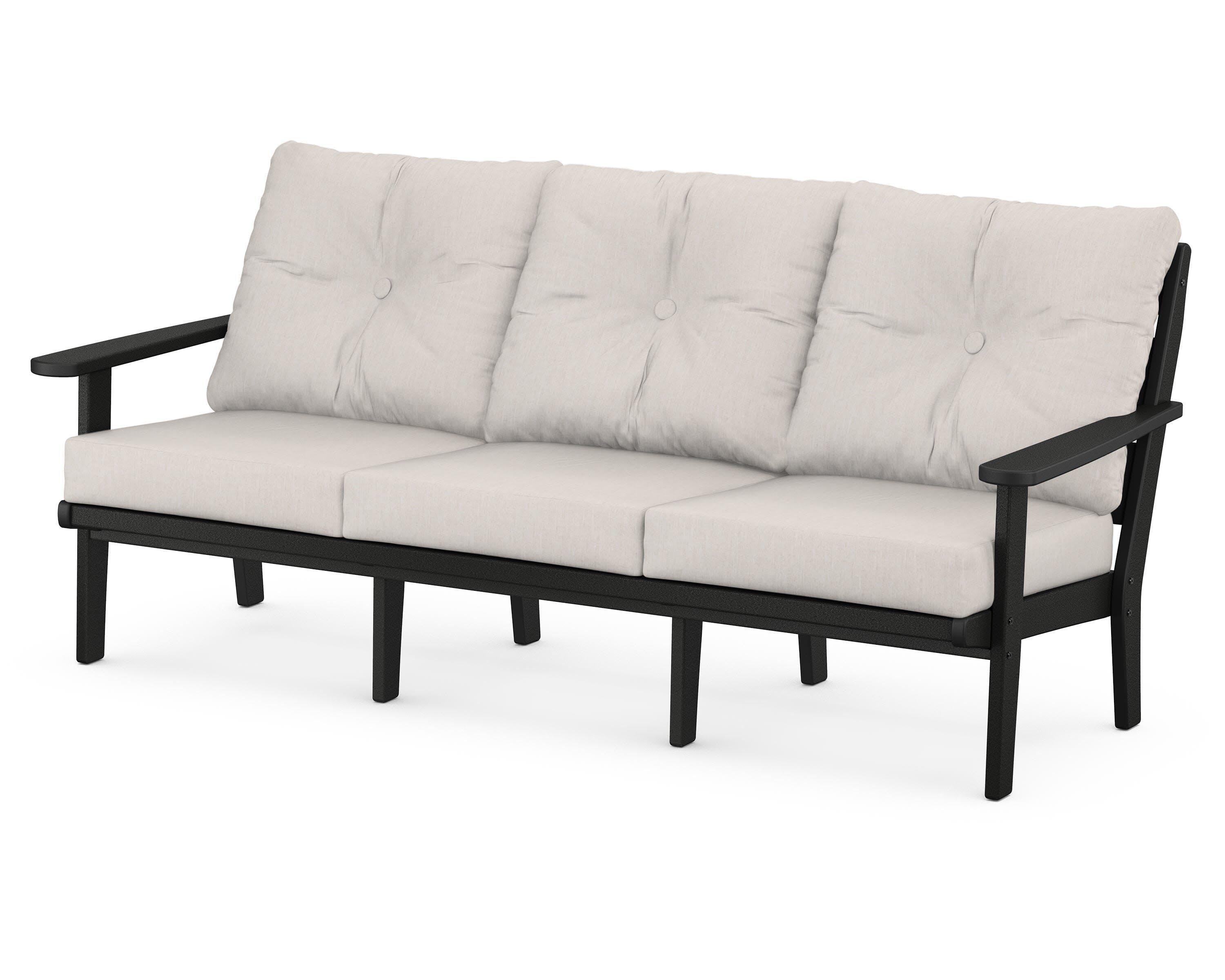 Lakeside Deep Seating Sofa in Black / Cast Ash