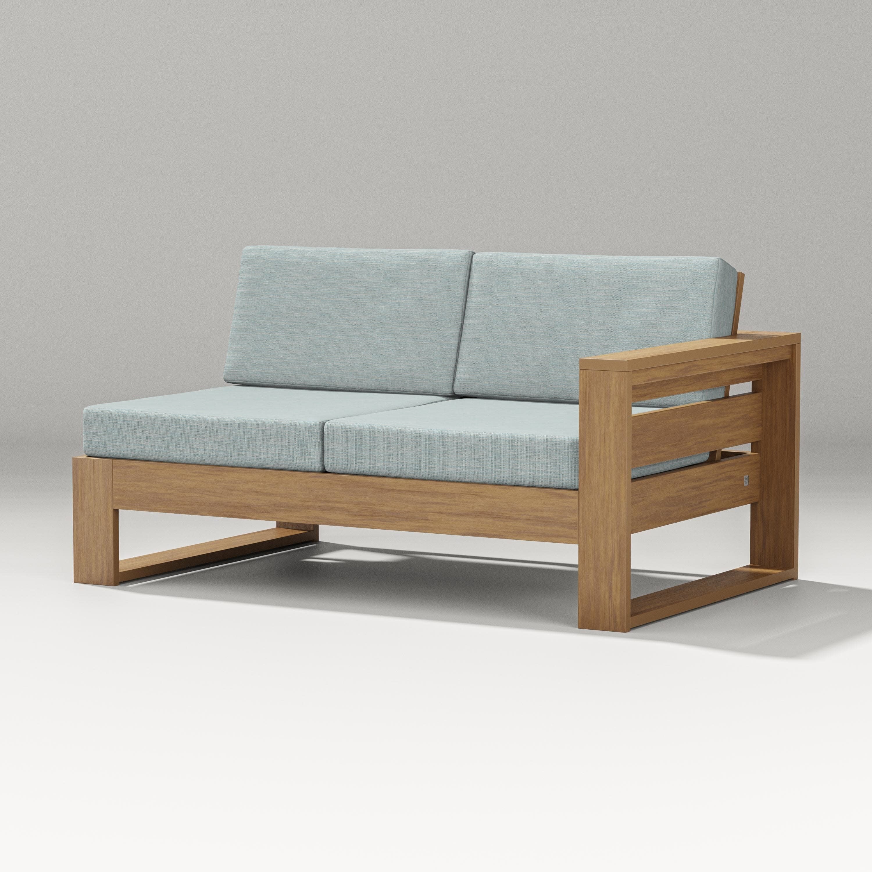 Latitude Modular Right Arm Loveseat in Natural / Soothe Mist