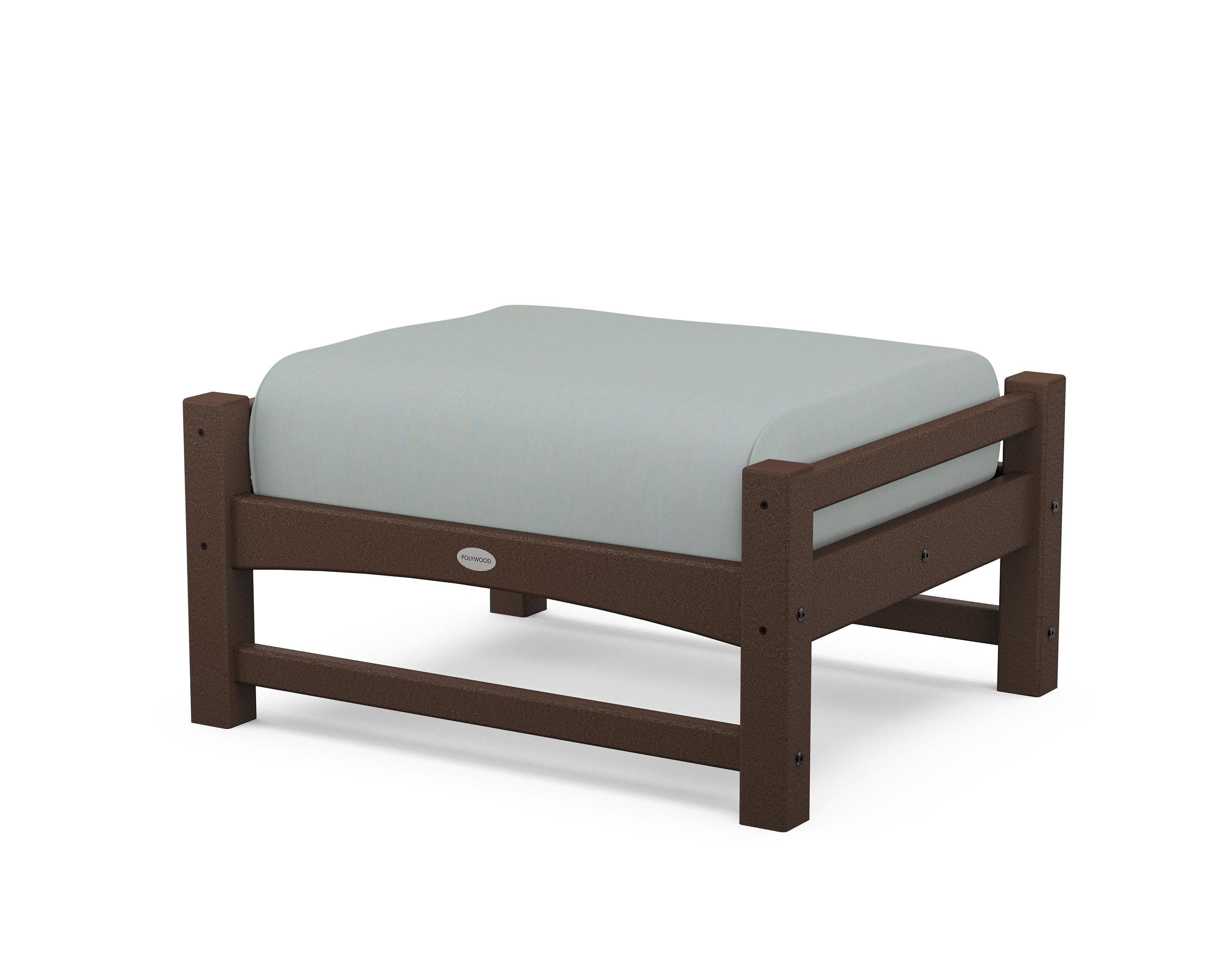 Club Ottoman in Mahogany / Spa