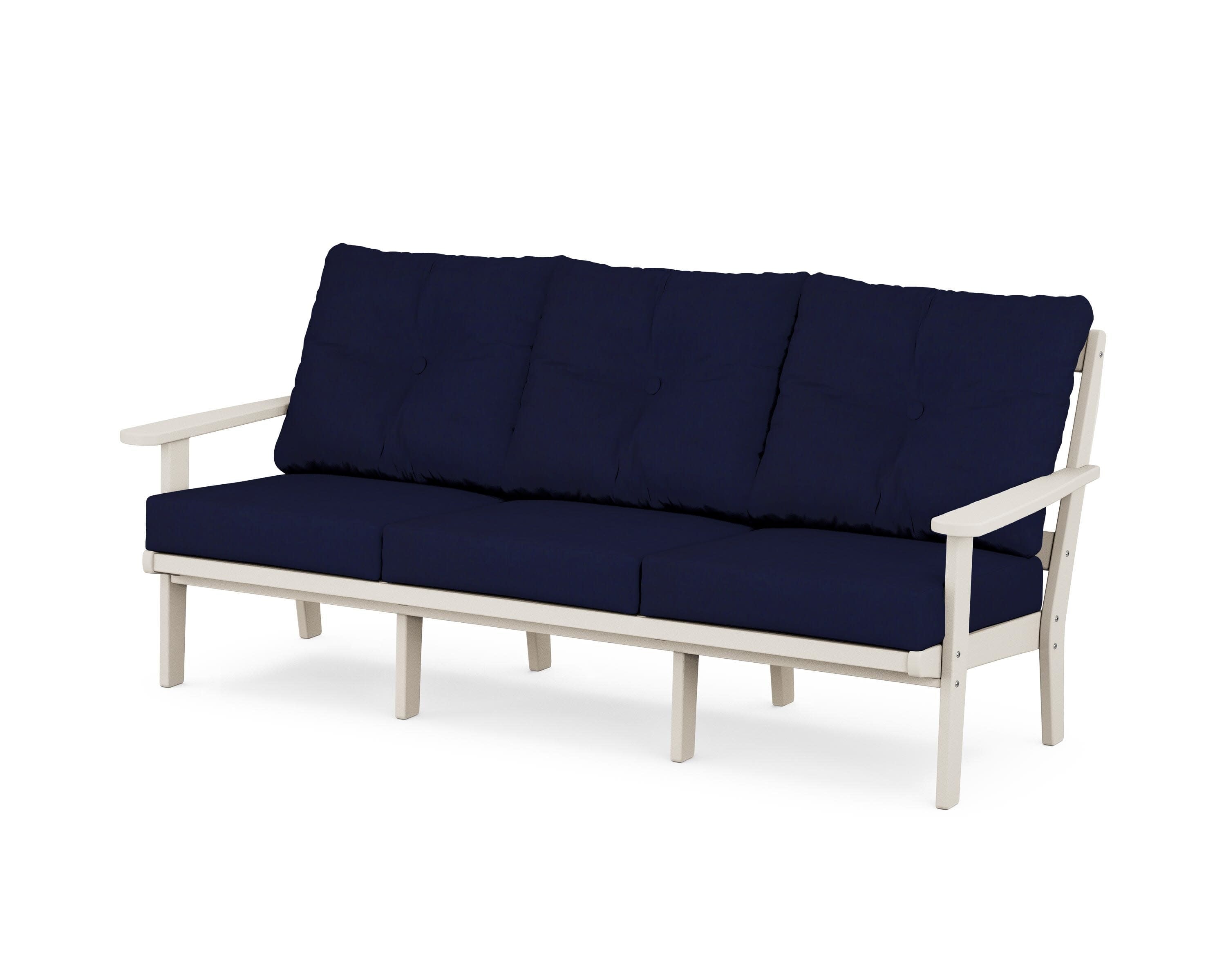 Mission Deep Seating Sofa in Sand / Navy