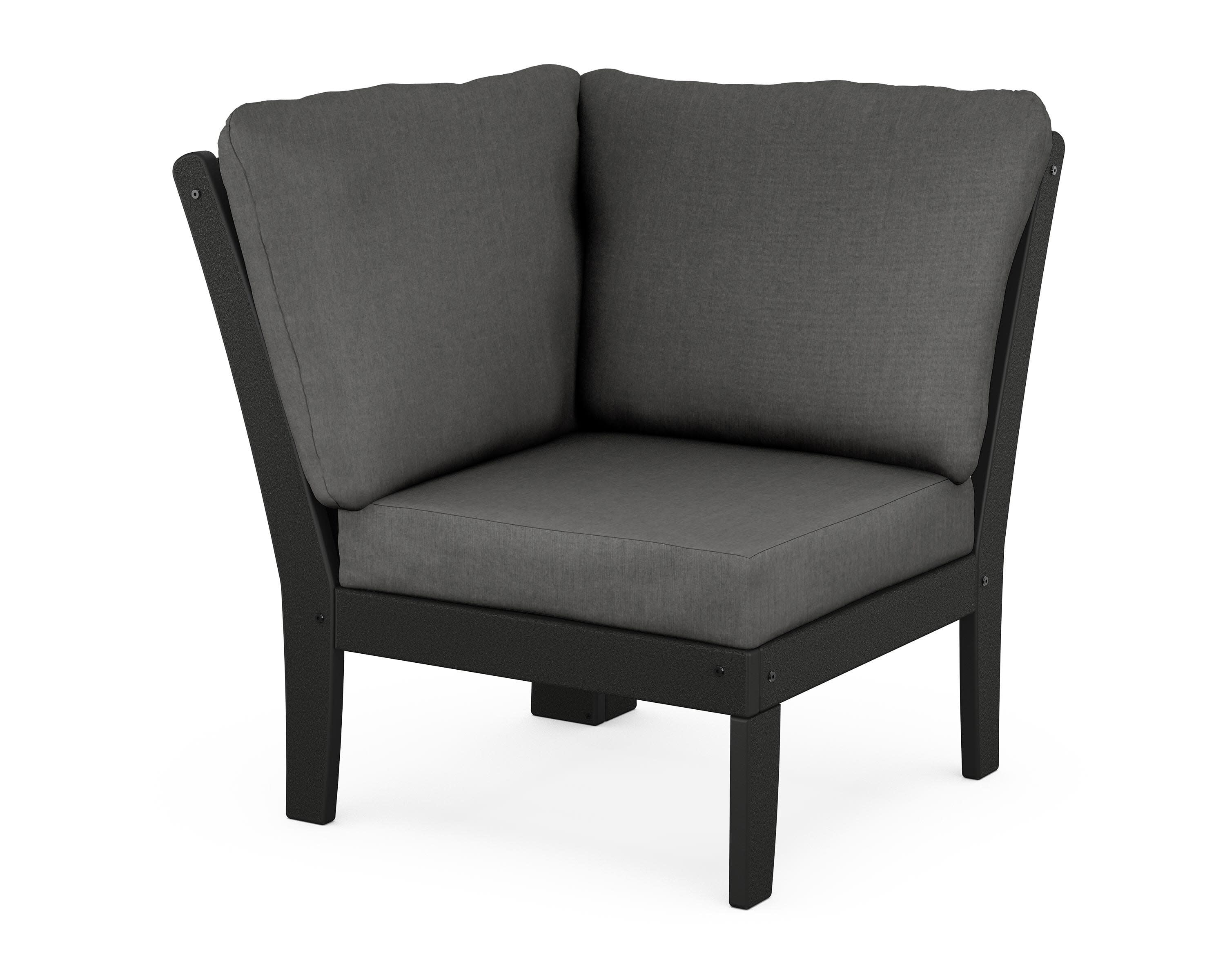 Braxton Modular Corner Chair in Black / Spectrum Carbon
