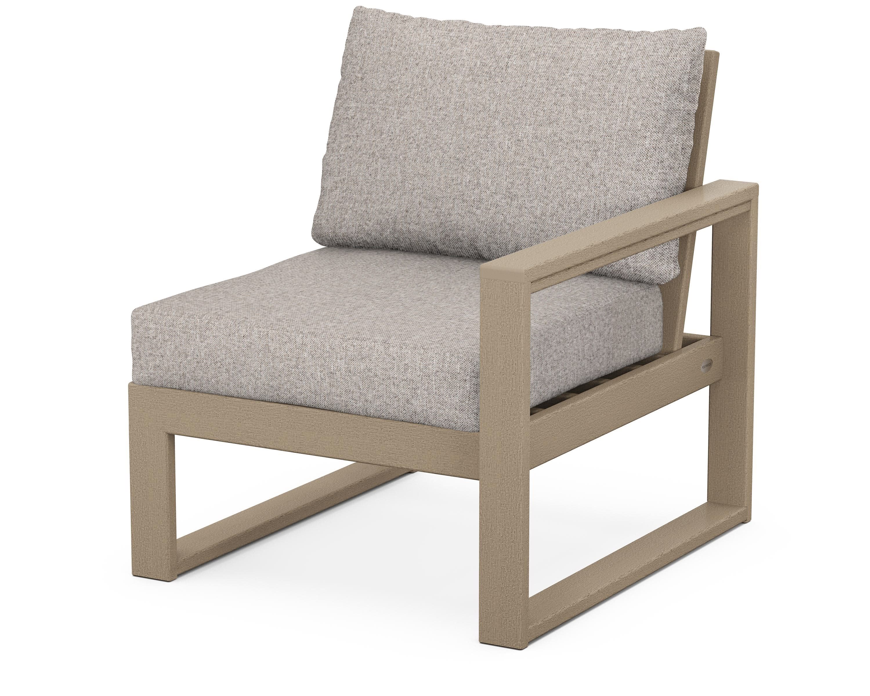 EDGE Modular Right Arm Chair in Vintage Sahara / Weathered Tweed