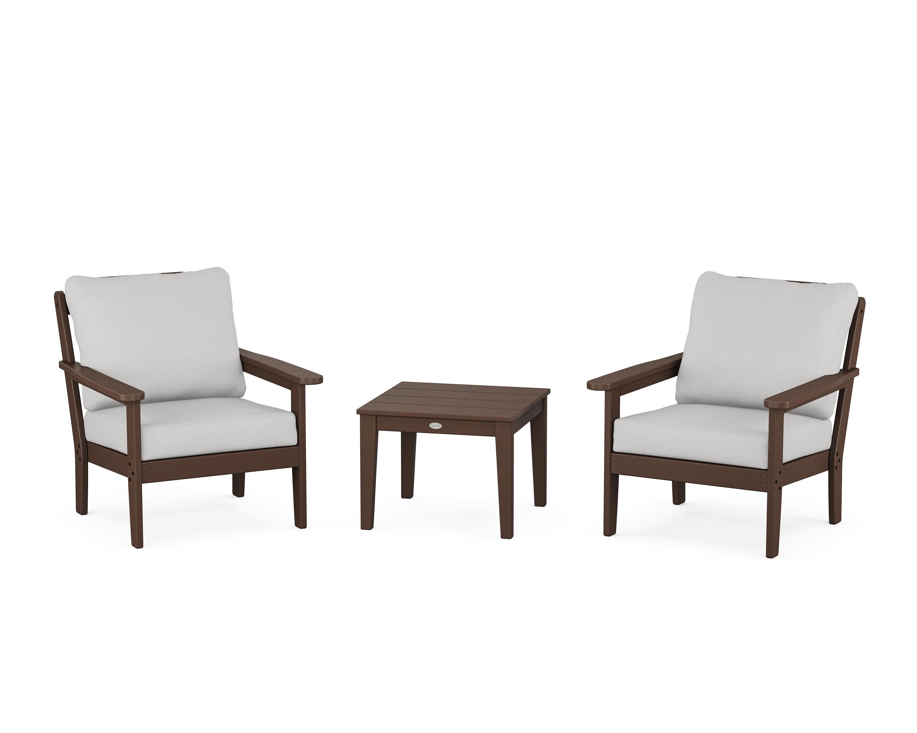 Cottage 3-Piece Deep Seating Set in Mahogany / Diamond in the Rough