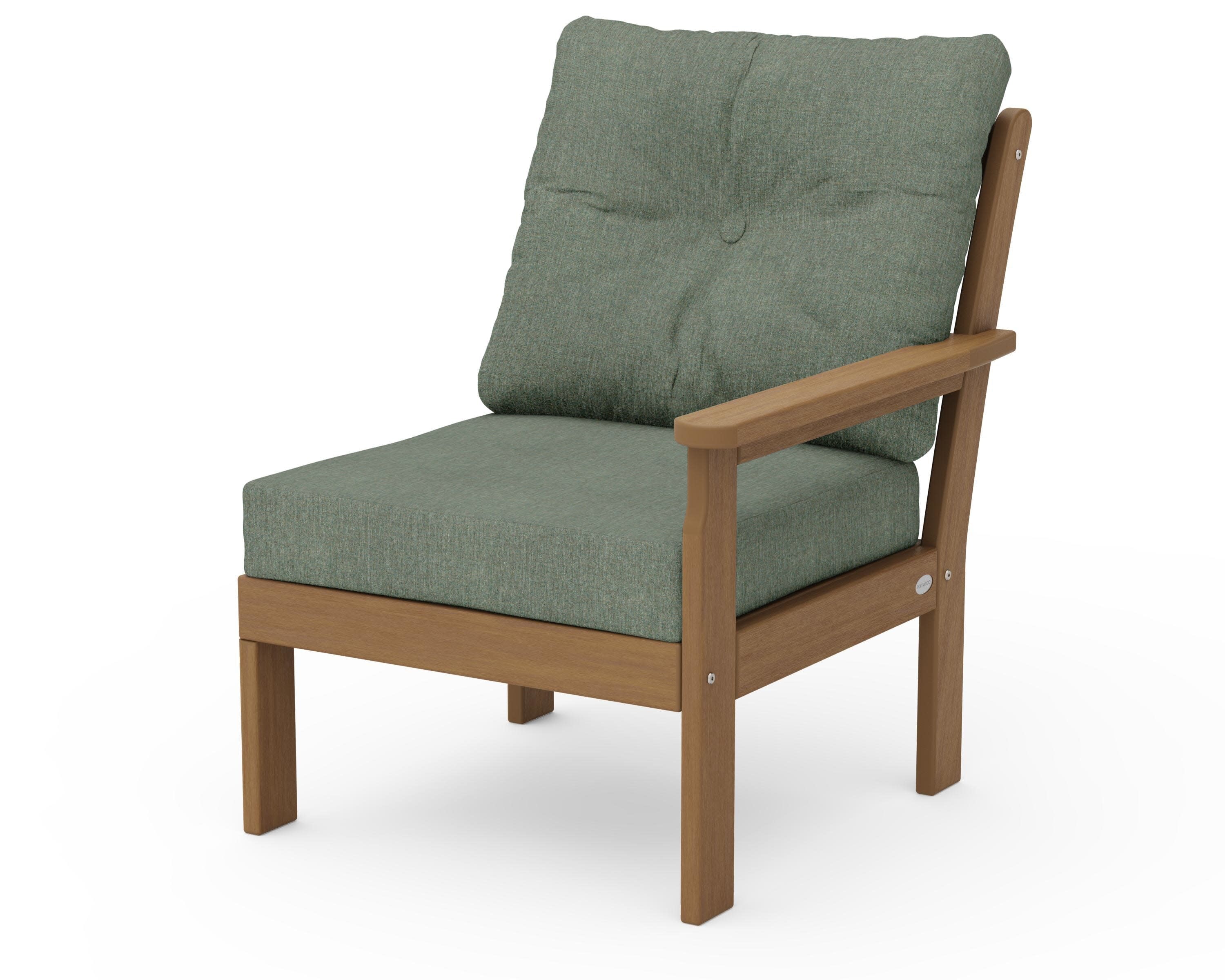 Vineyard Modular Right Arm Chair in Natural / Cast Sage