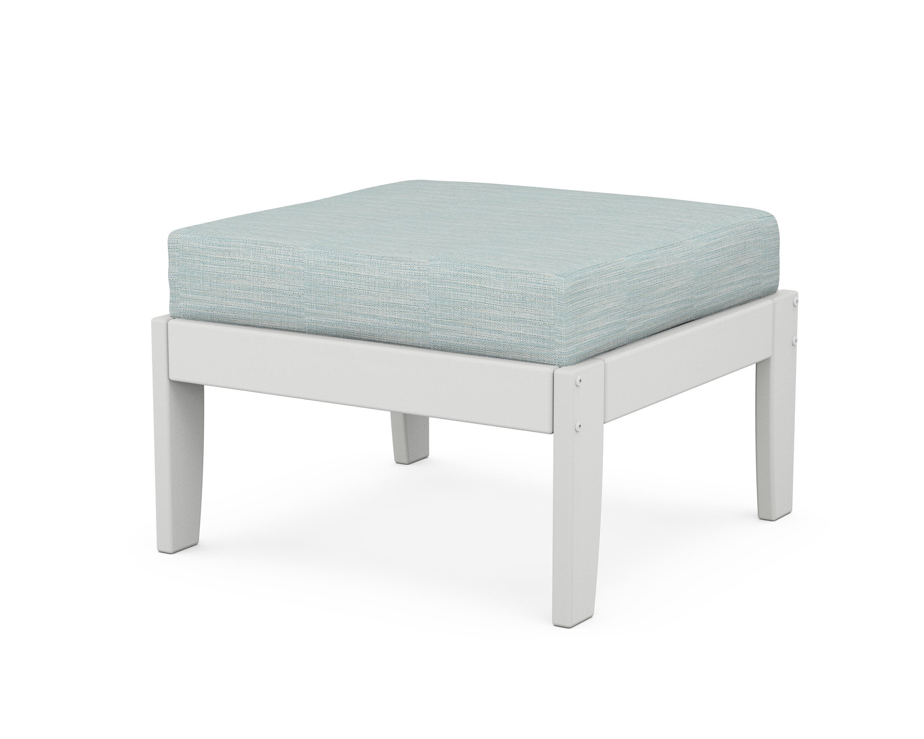 Modular Ottoman - Classic in White / Soothe Mist