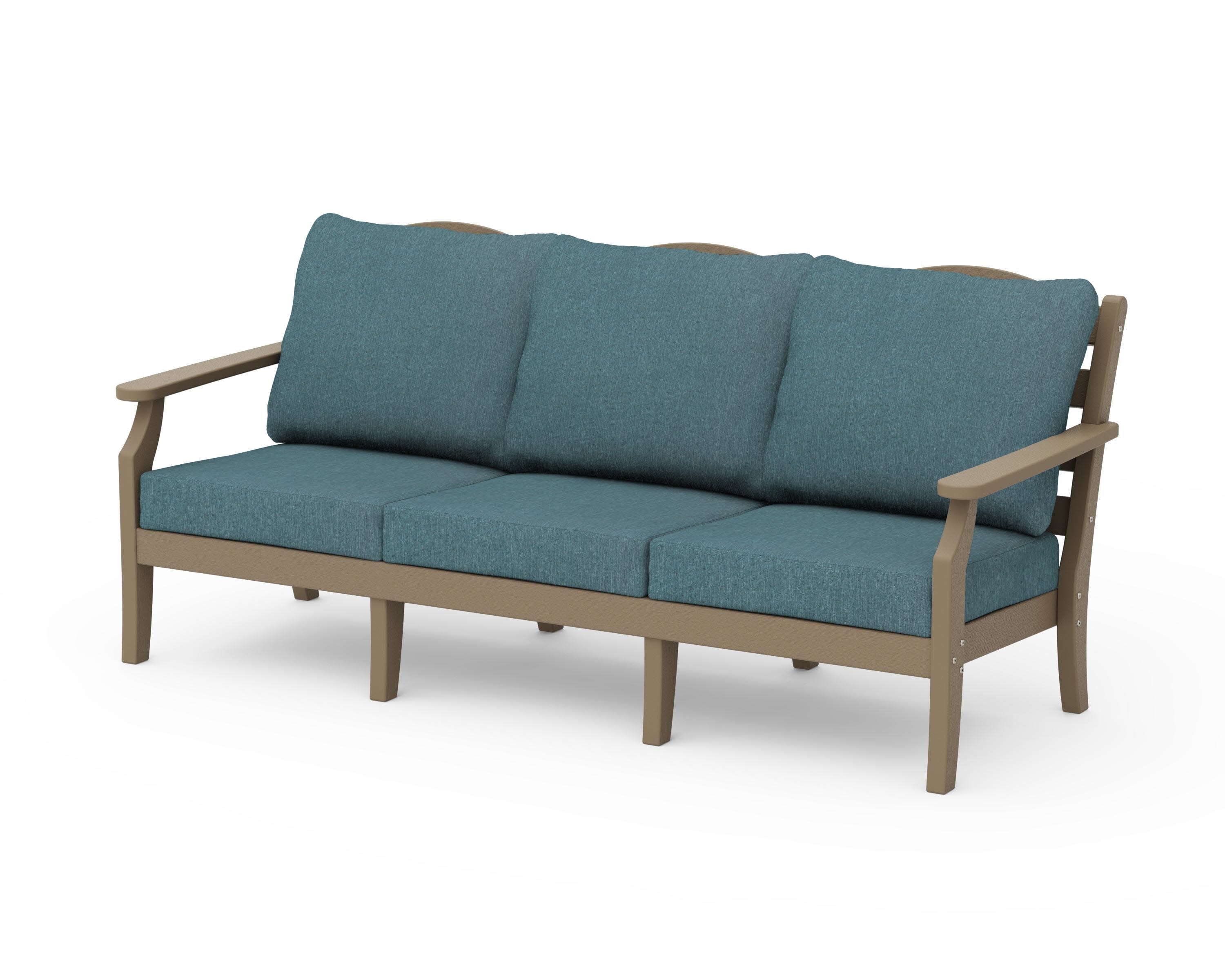 Savannah Deep Seating Sofa in Vintage Sahara / Ocean Teal