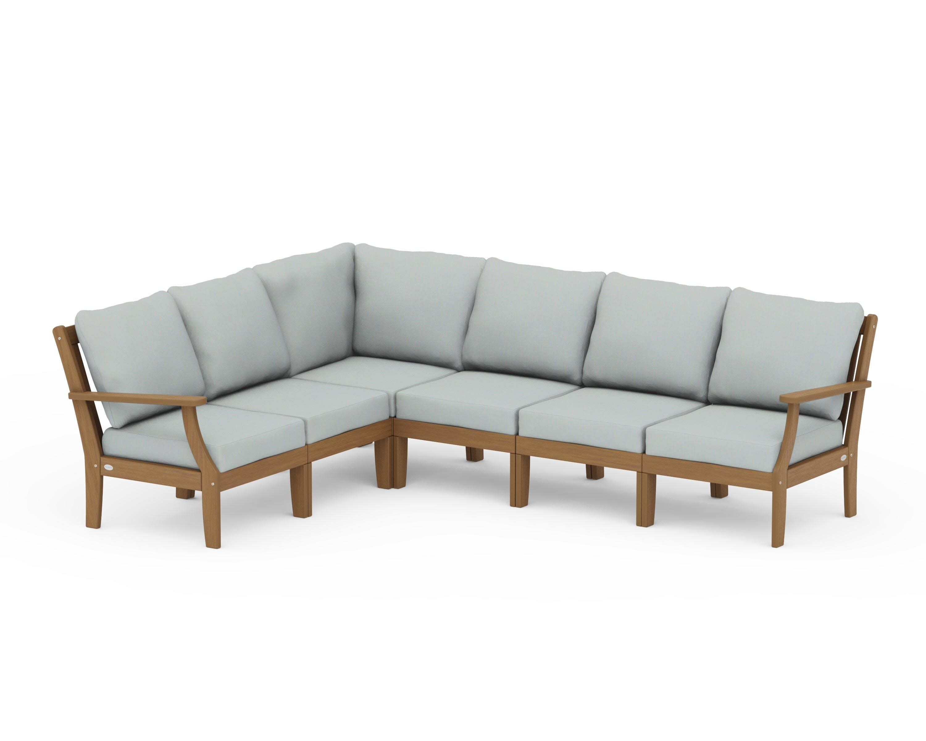 Braxton Modular 6-Piece Deep Seating Set in Natural / Spa