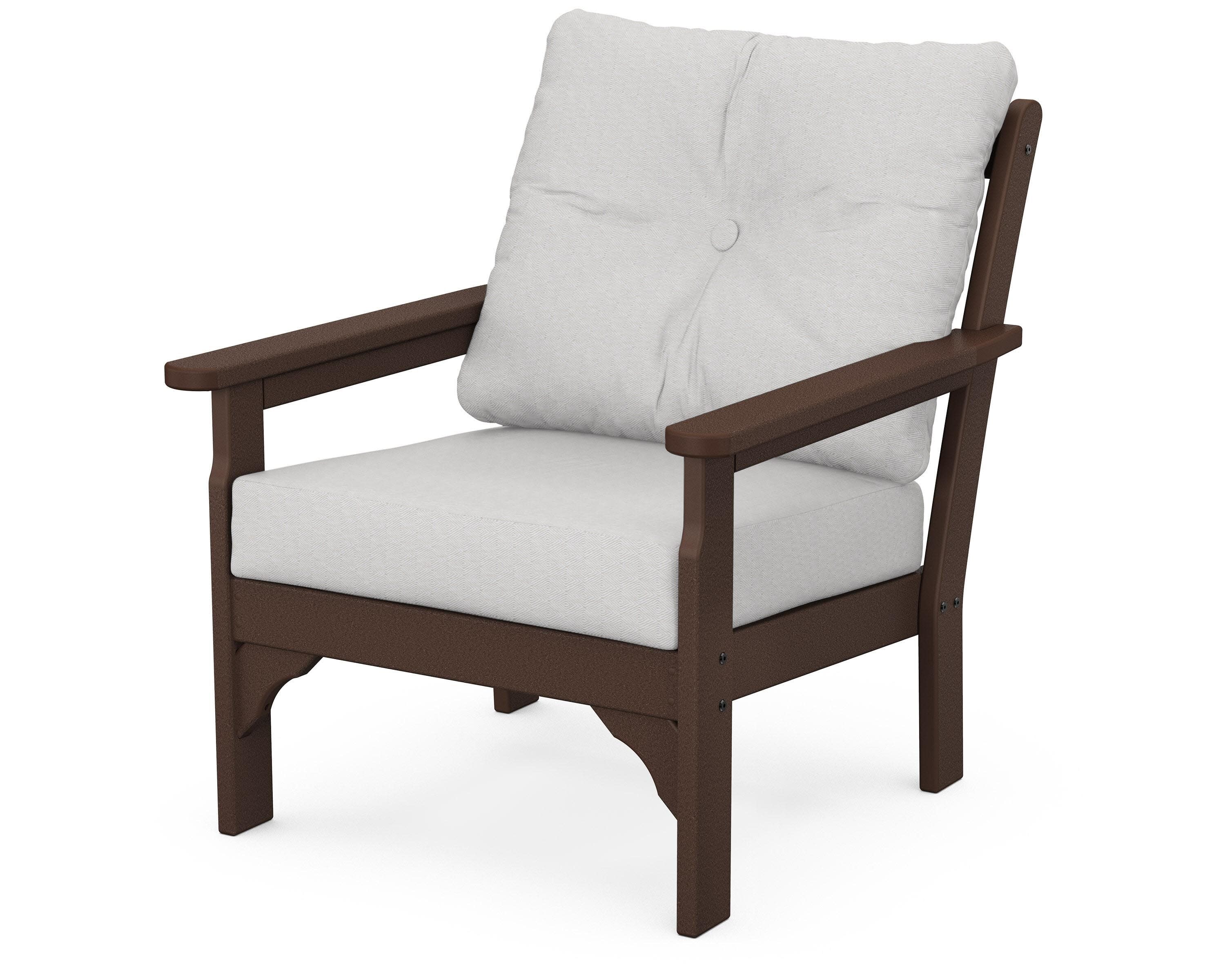 Vineyard Deep Seating Chair in Mahogany / Diamond in the Rough