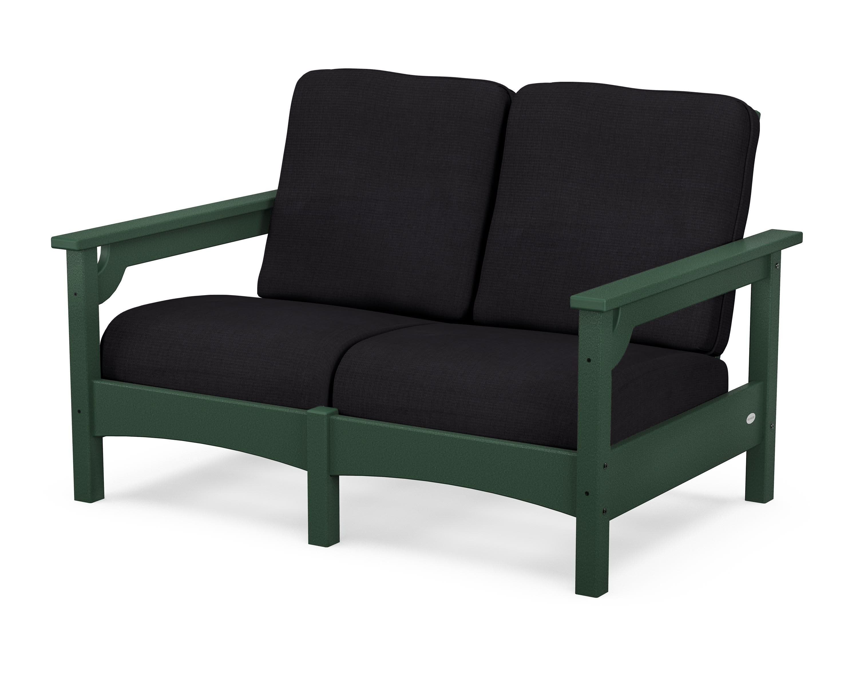 Club Loveseat in Green / Midnight Linen