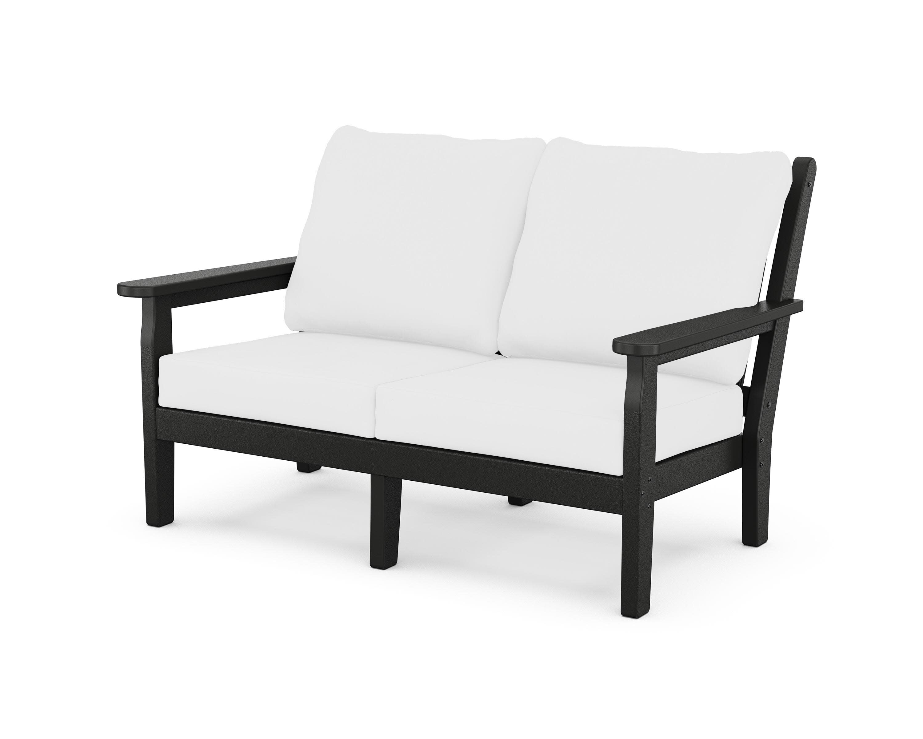 Chippendale Deep Seating Loveseat in Black / Natural