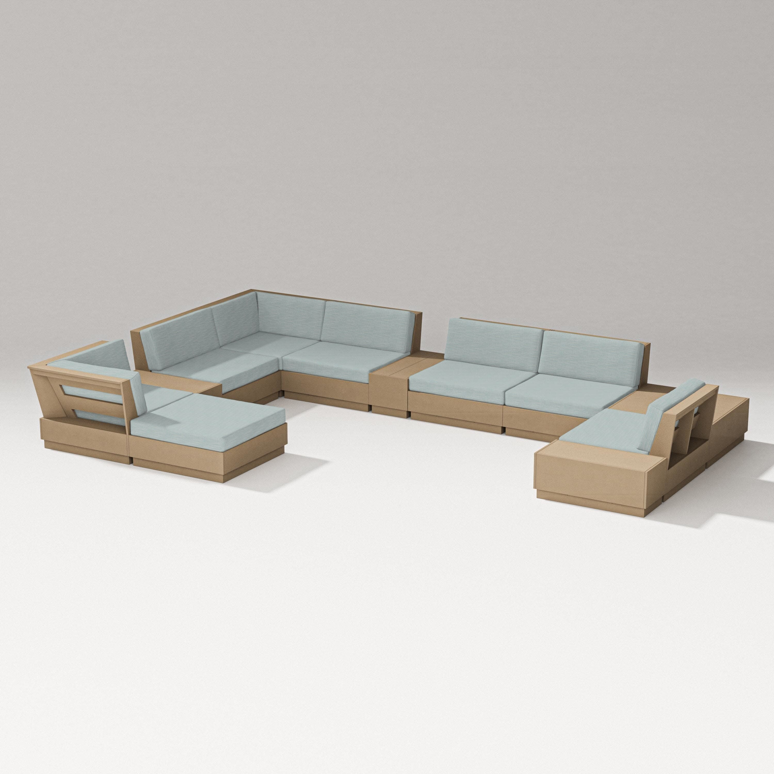 Elevate 12-Piece Conversation Sectional Set in Vintage Sahara / Soothe Mist