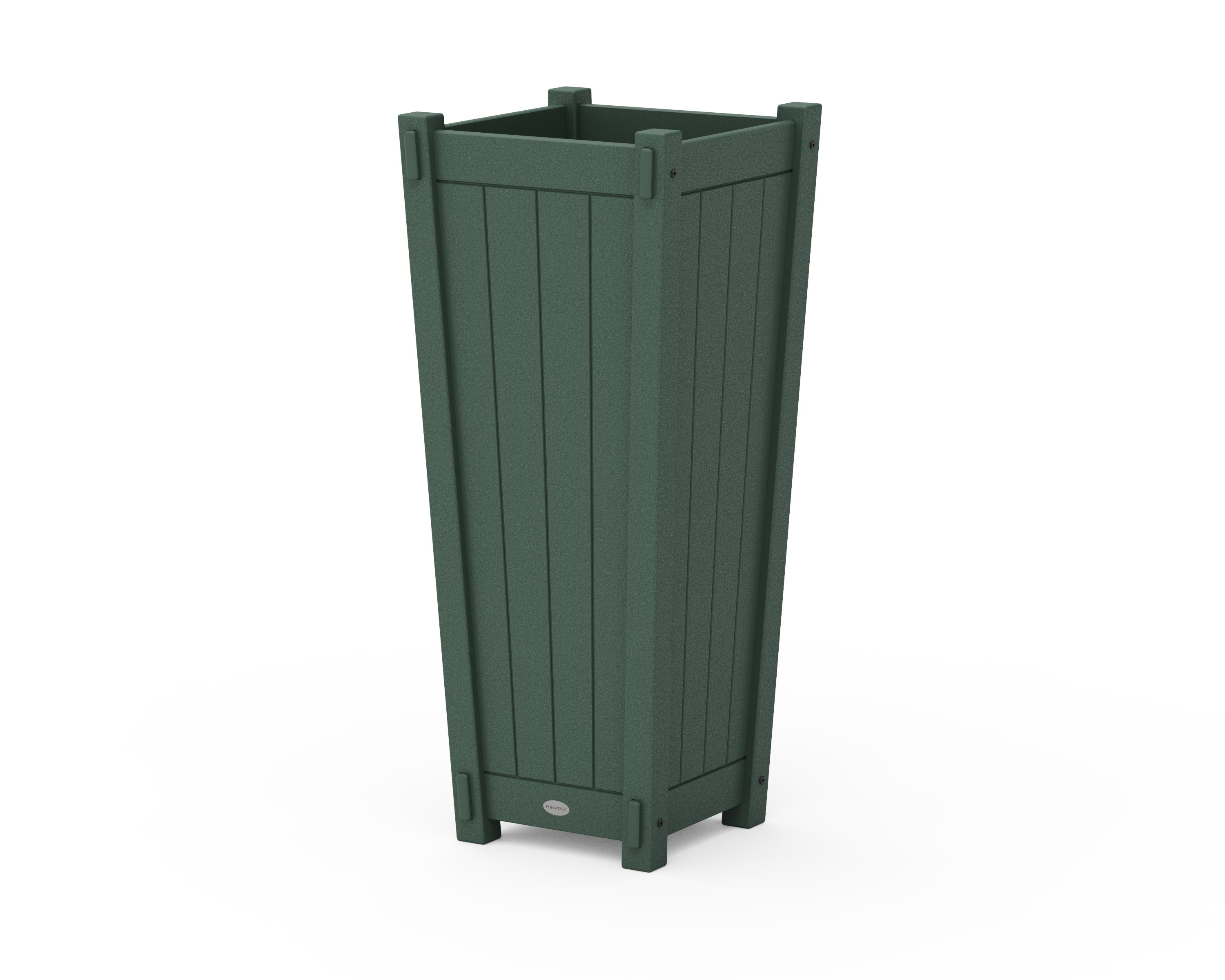 Vineyard Tapered Square Tall Planter Box in Green