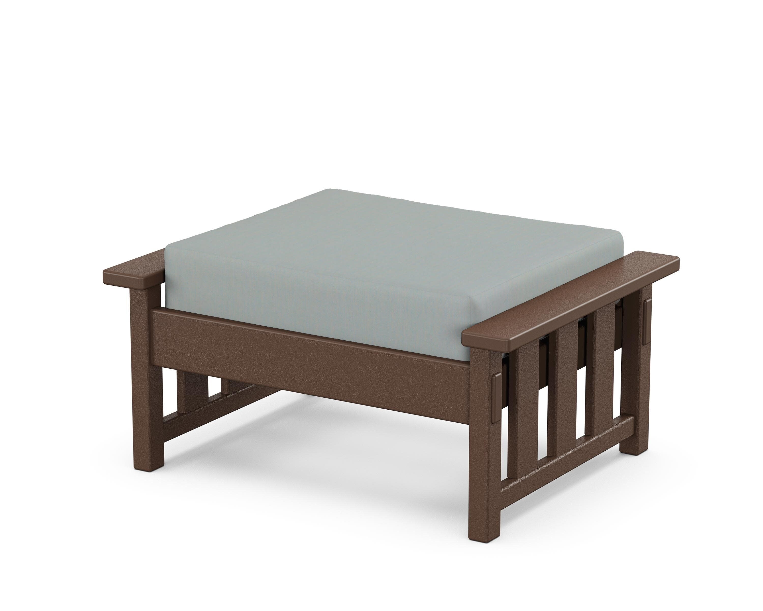 Acadia Deep Seating Ottoman in Mahogany / Spa