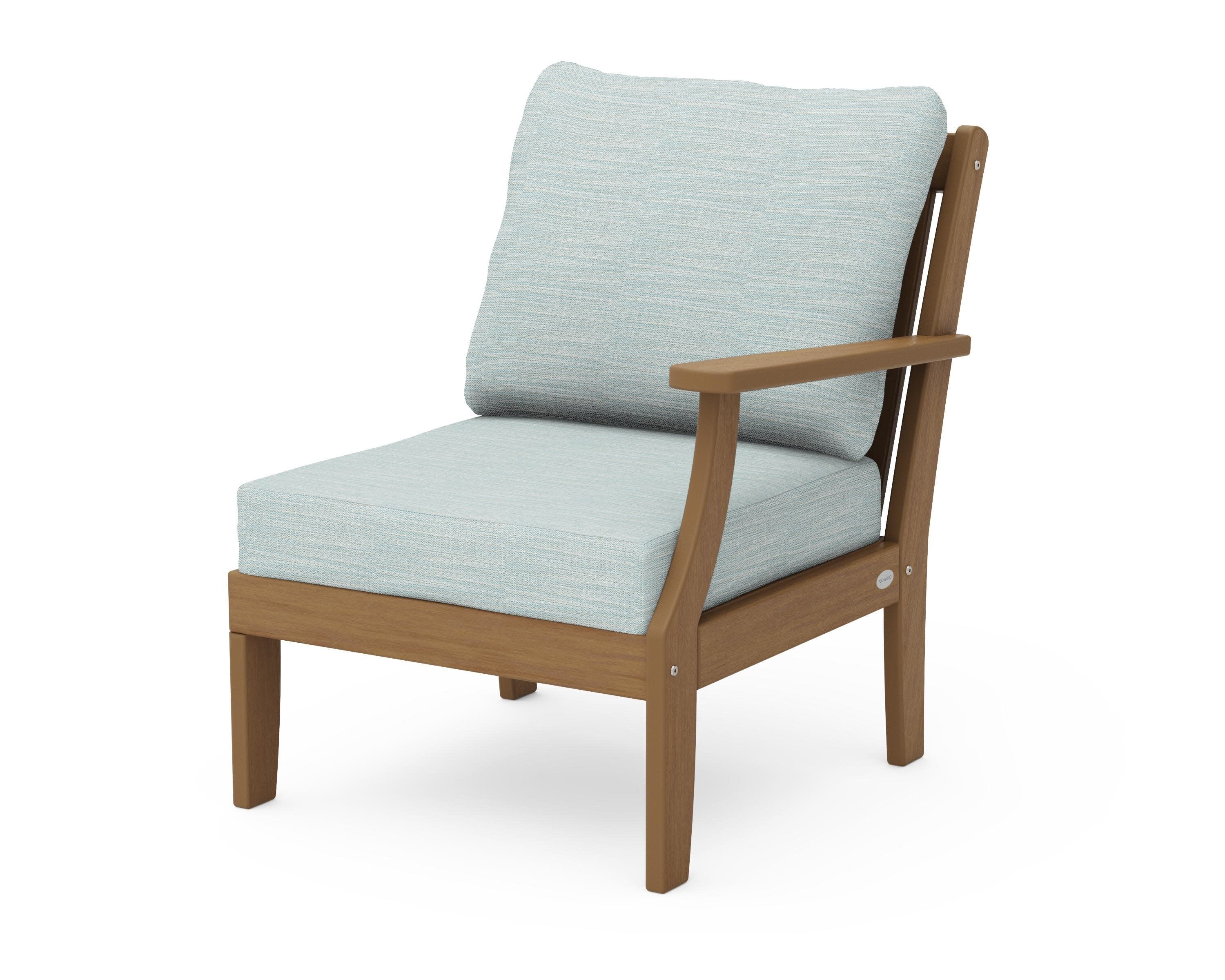 Braxton Modular Right Arm Chair in Natural / Soothe Mist