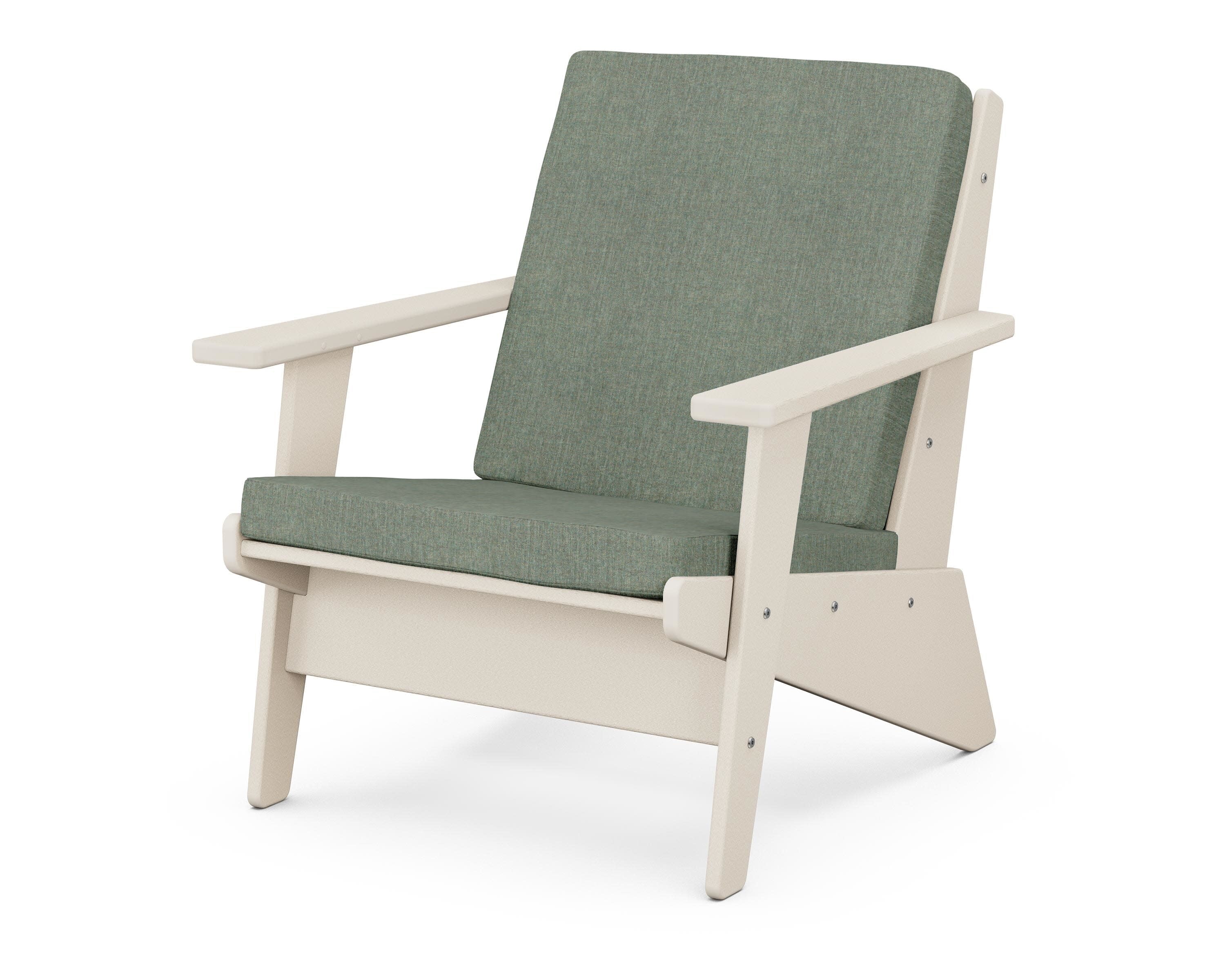 Riviera Modern Lounge Chair in Sand / Cast Sage