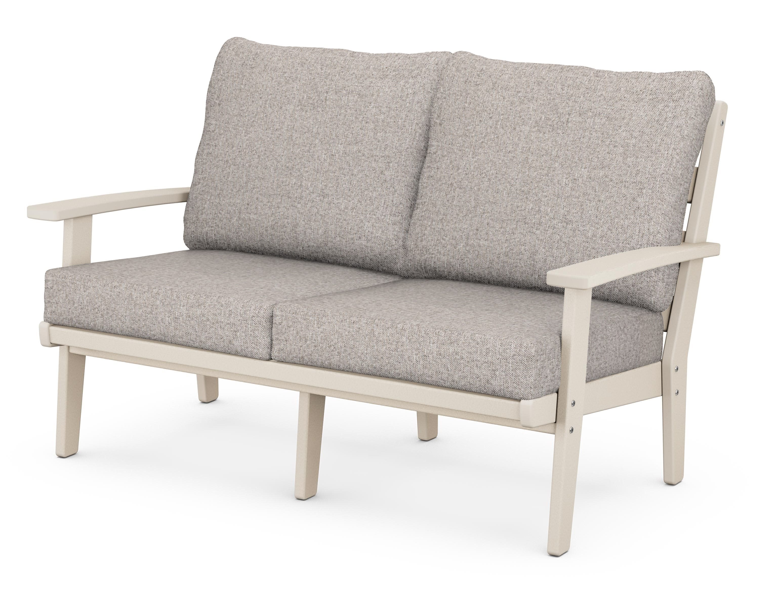 Grant Park Deep Seating Loveseat in Sand / Weathered Tweed