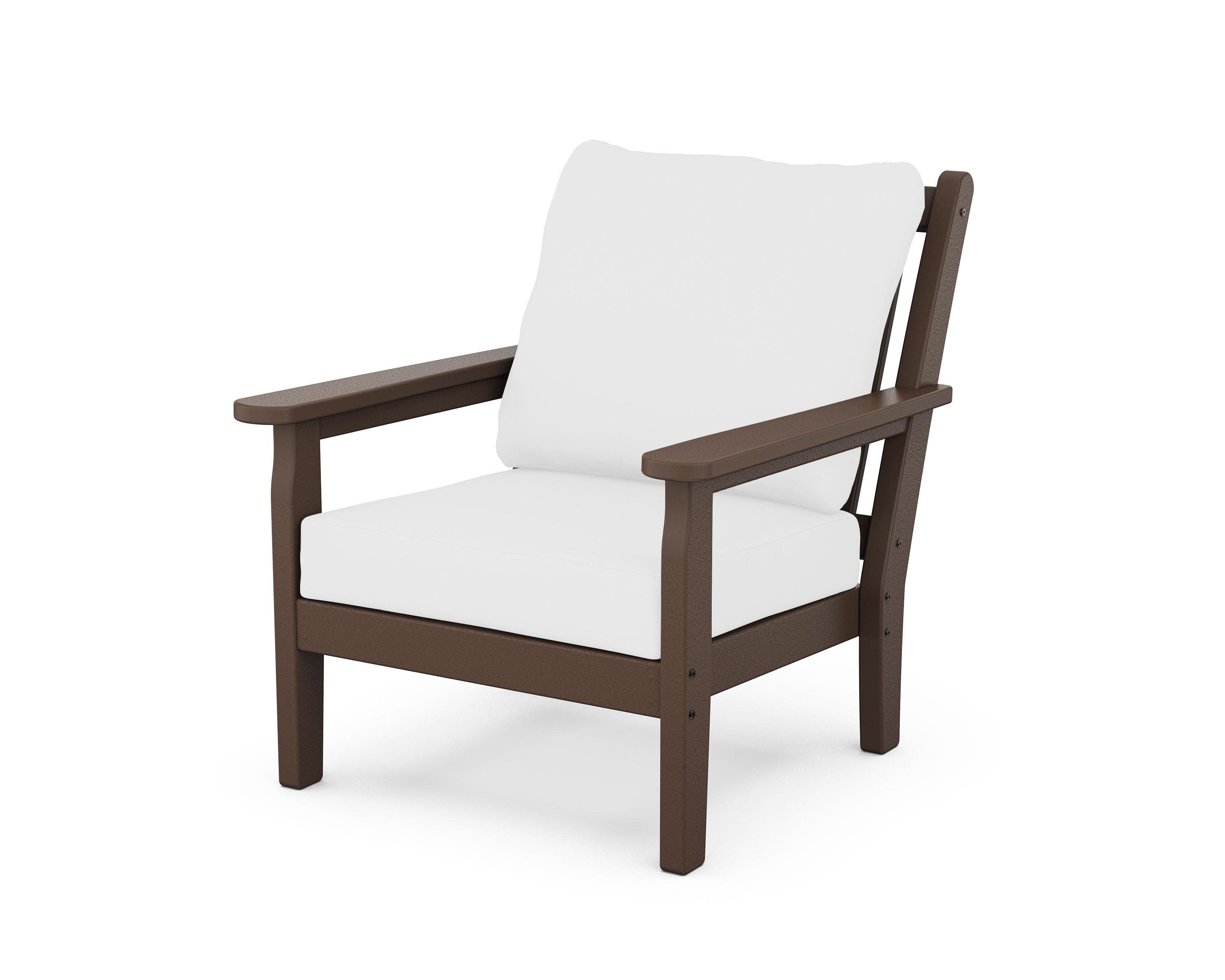 Chippendale Deep Seating Chair in Mahogany / Natural
