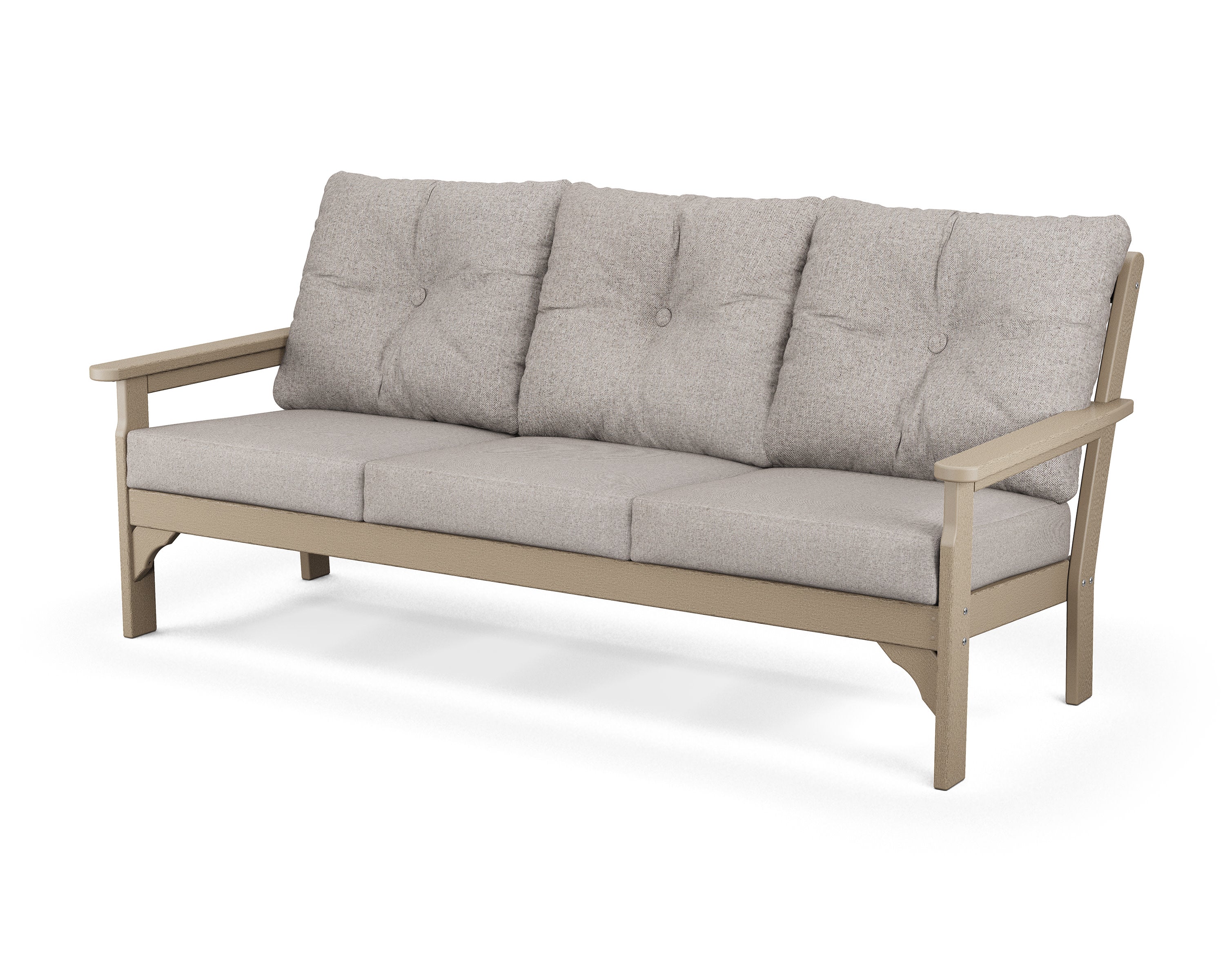 Vineyard Deep Seating Sofa in Vintage Sahara / Weathered Tweed