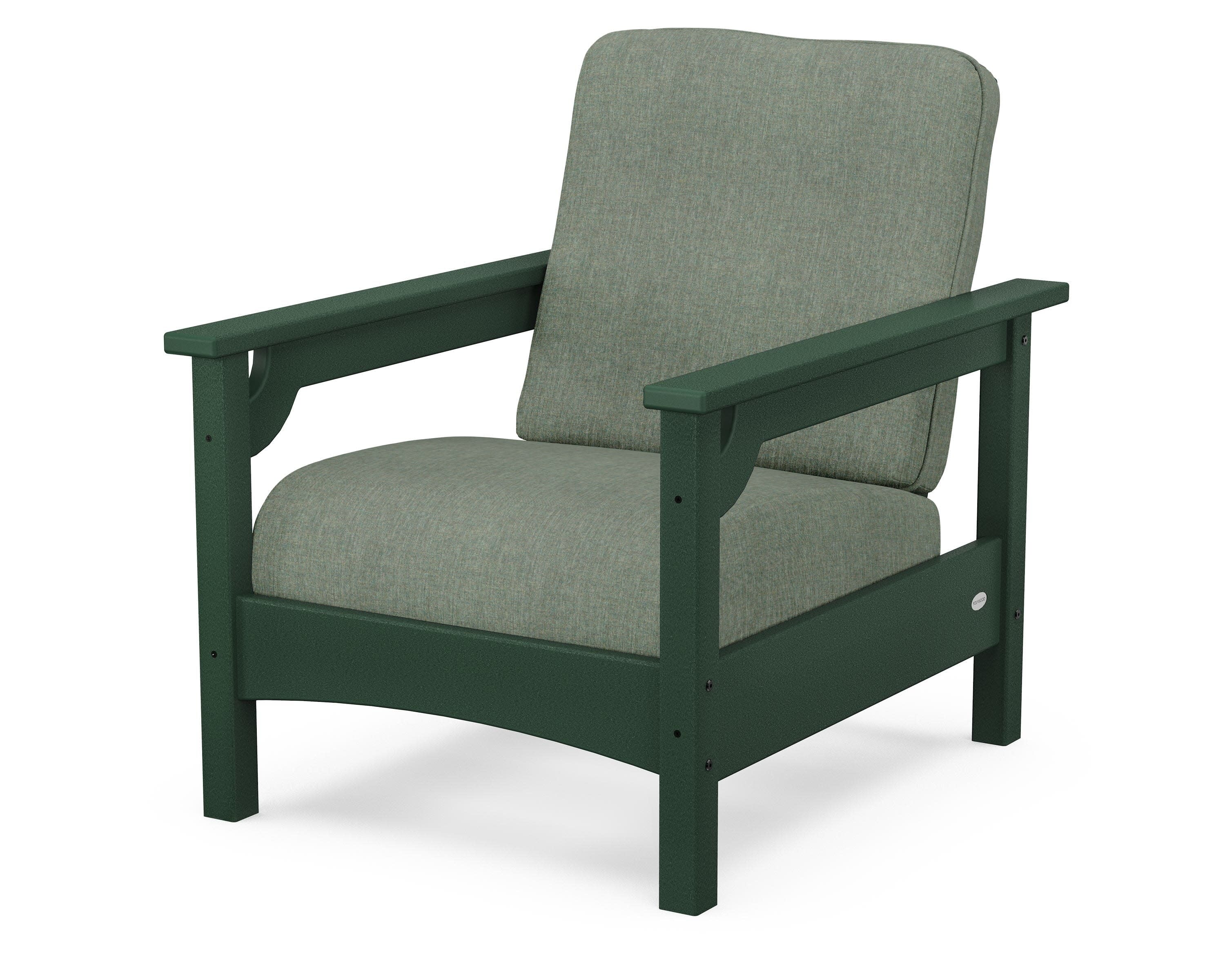 Club Chair in Green / Cast Sage