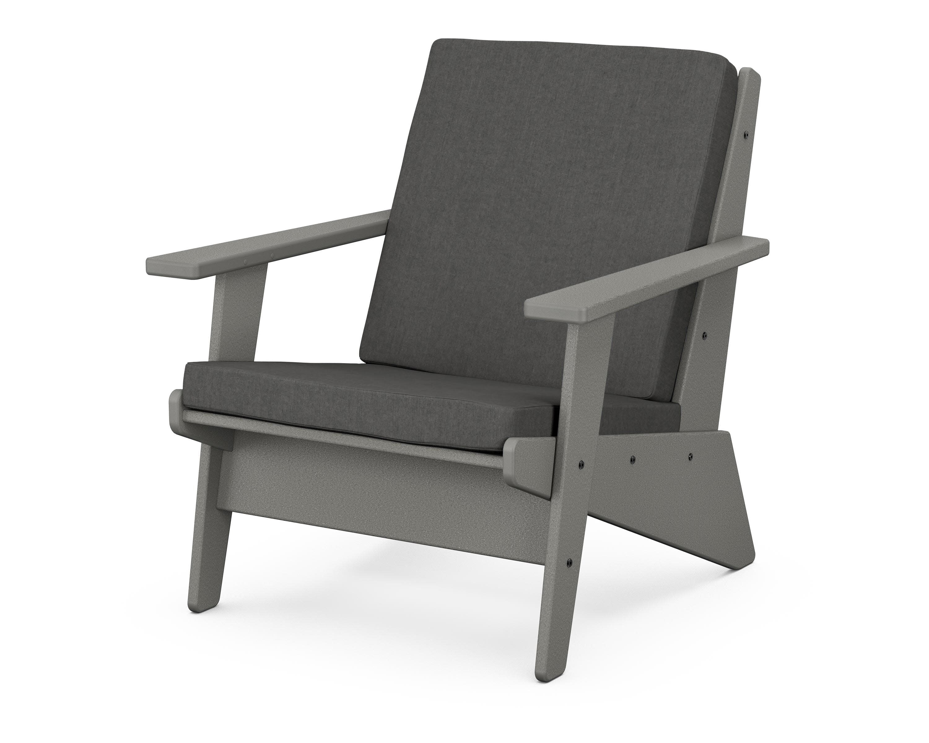 Riviera Modern Lounge Chair in Slate Grey / Spectrum Carbon