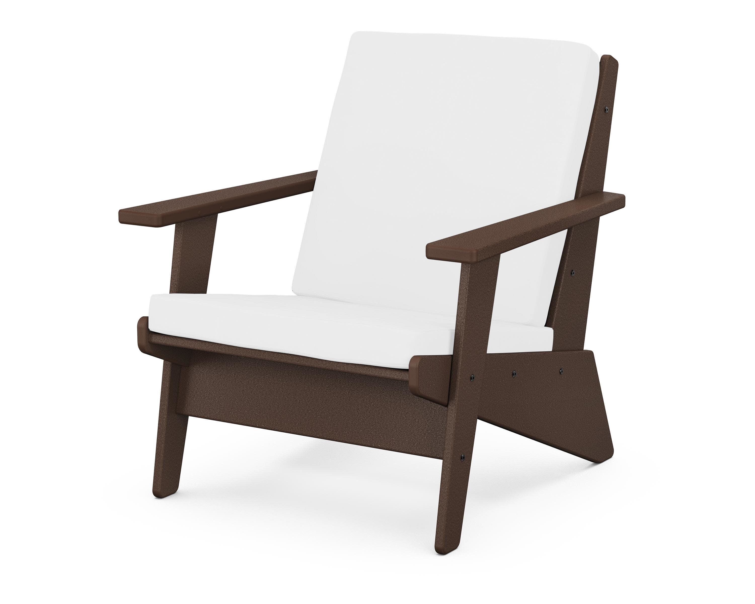 Riviera Modern Lounge Chair in Mahogany / Natural