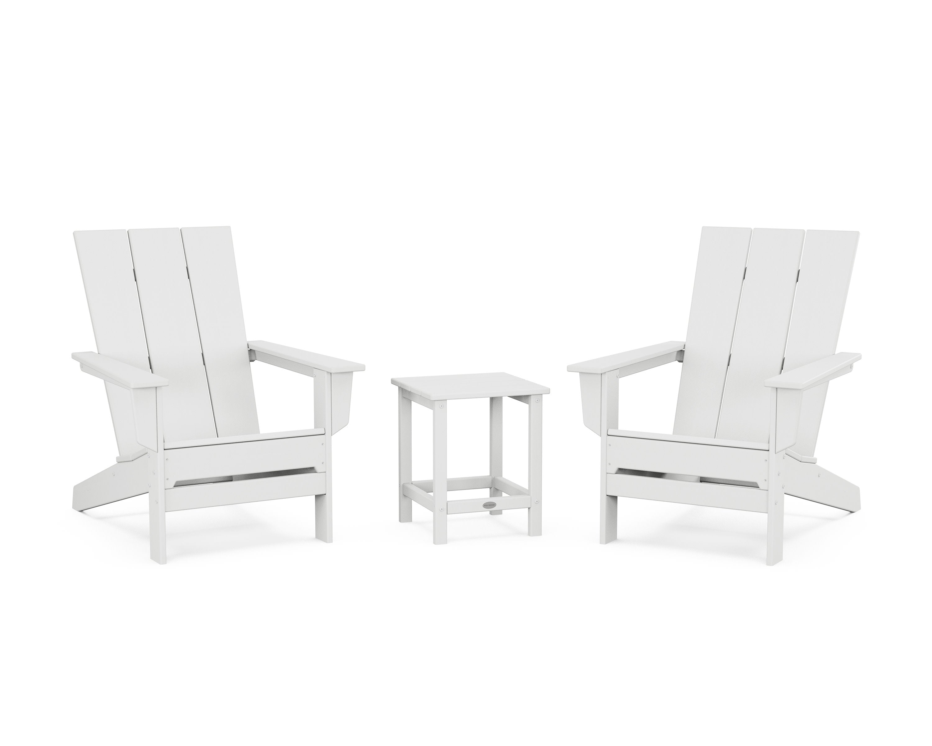 3-Piece Modern Studio Adirondack Set in White