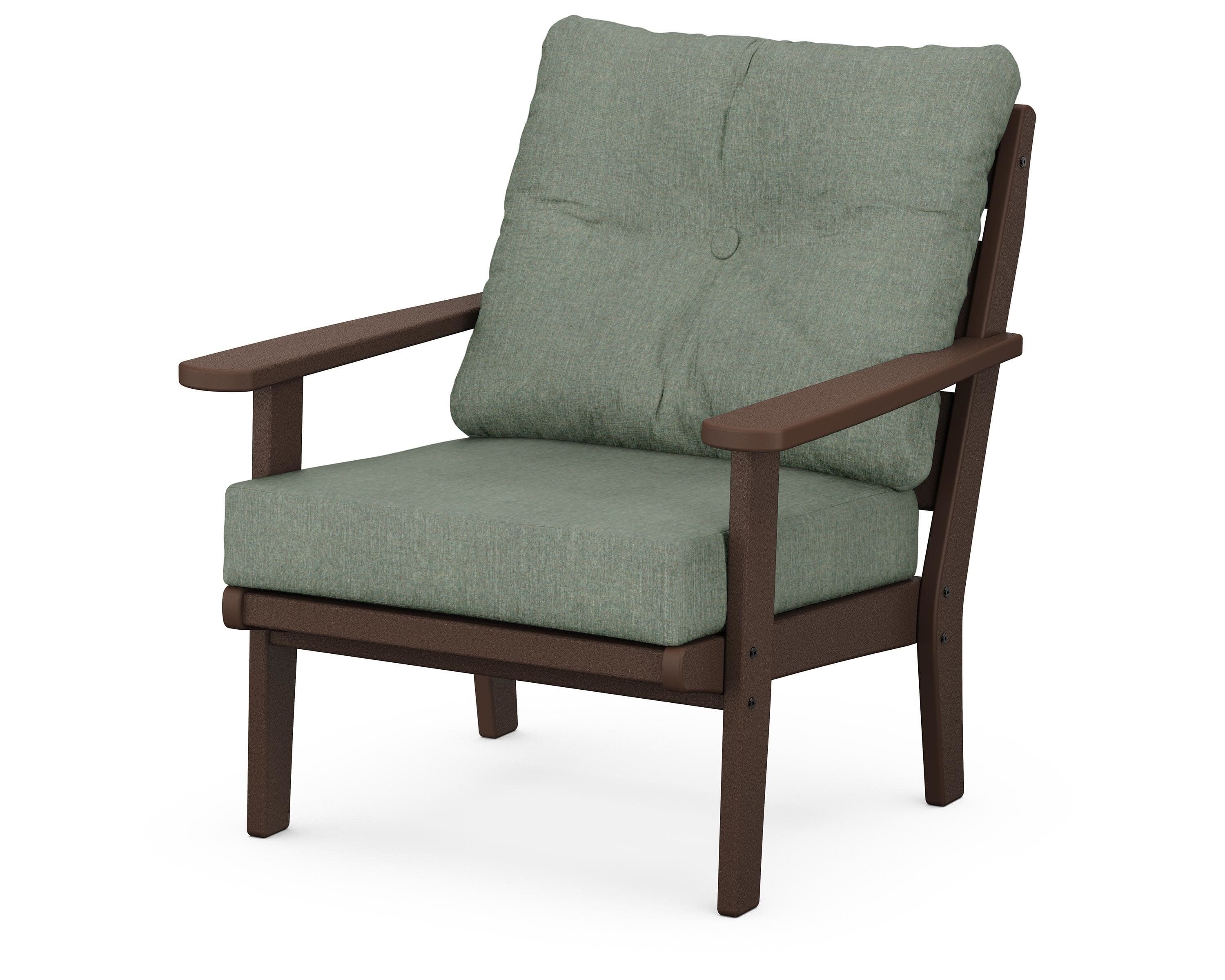 Lakeside Deep Seating Chair in Mahogany / Cast Sage