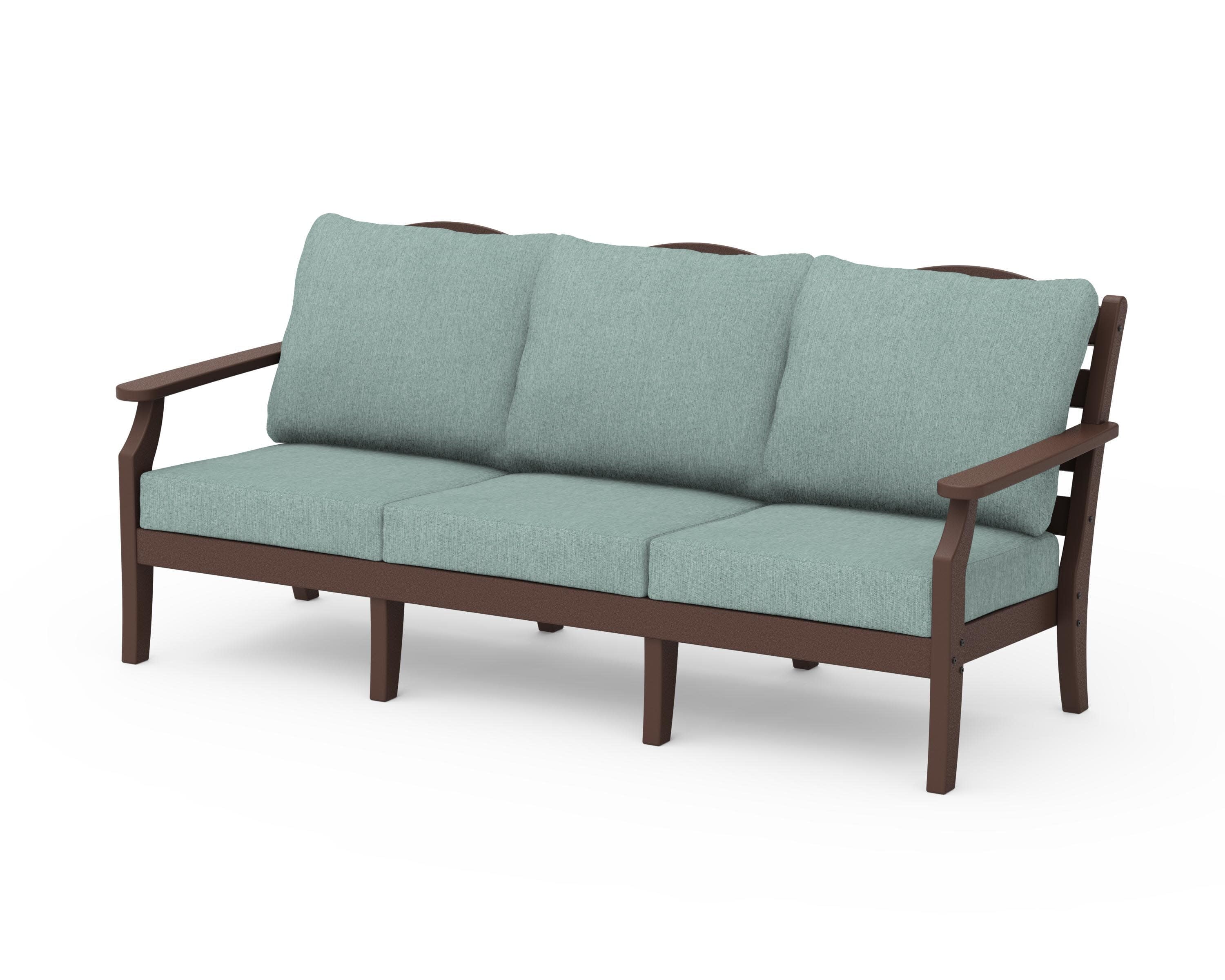 Savannah Deep Seating Sofa in Mahogany / Glacier Spa