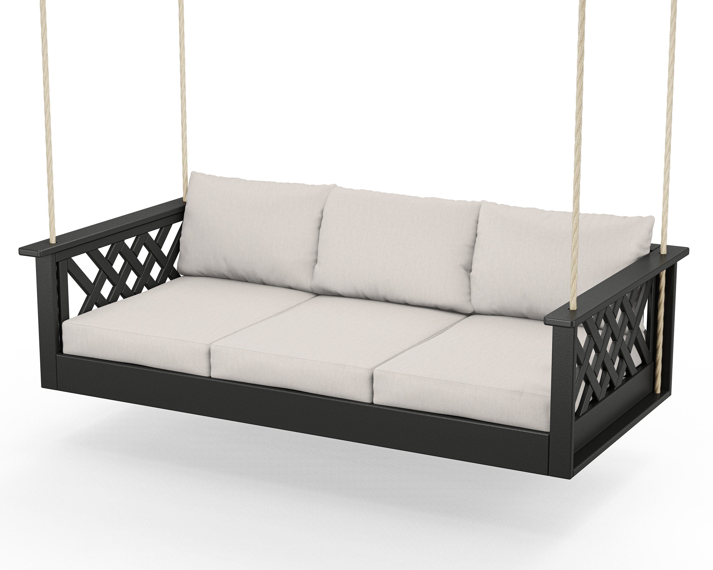 Wovendale Daybed Swing in Black / Cast Ash