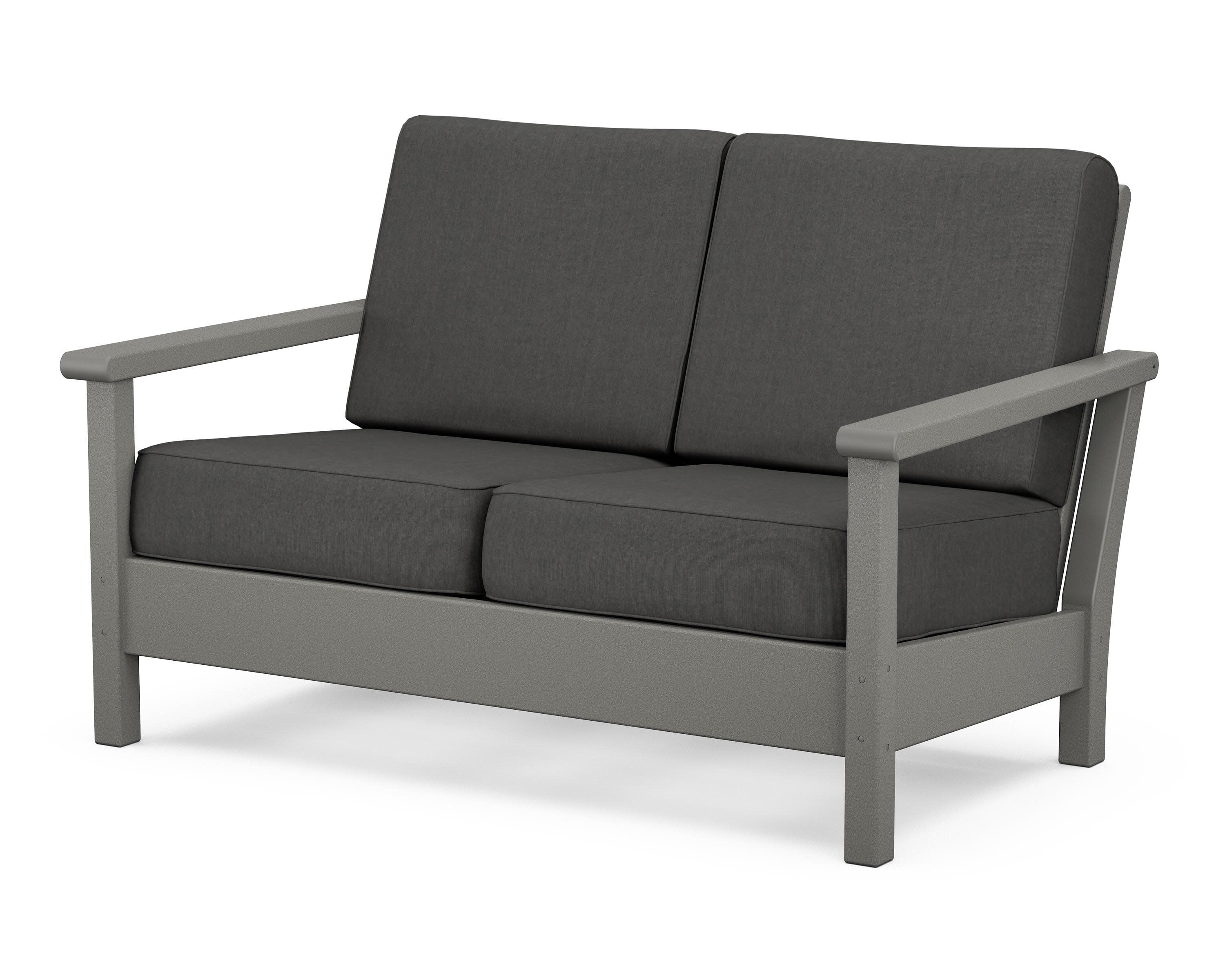 Harbour Deep Seating Loveseat in Slate Grey / Spectrum Carbon