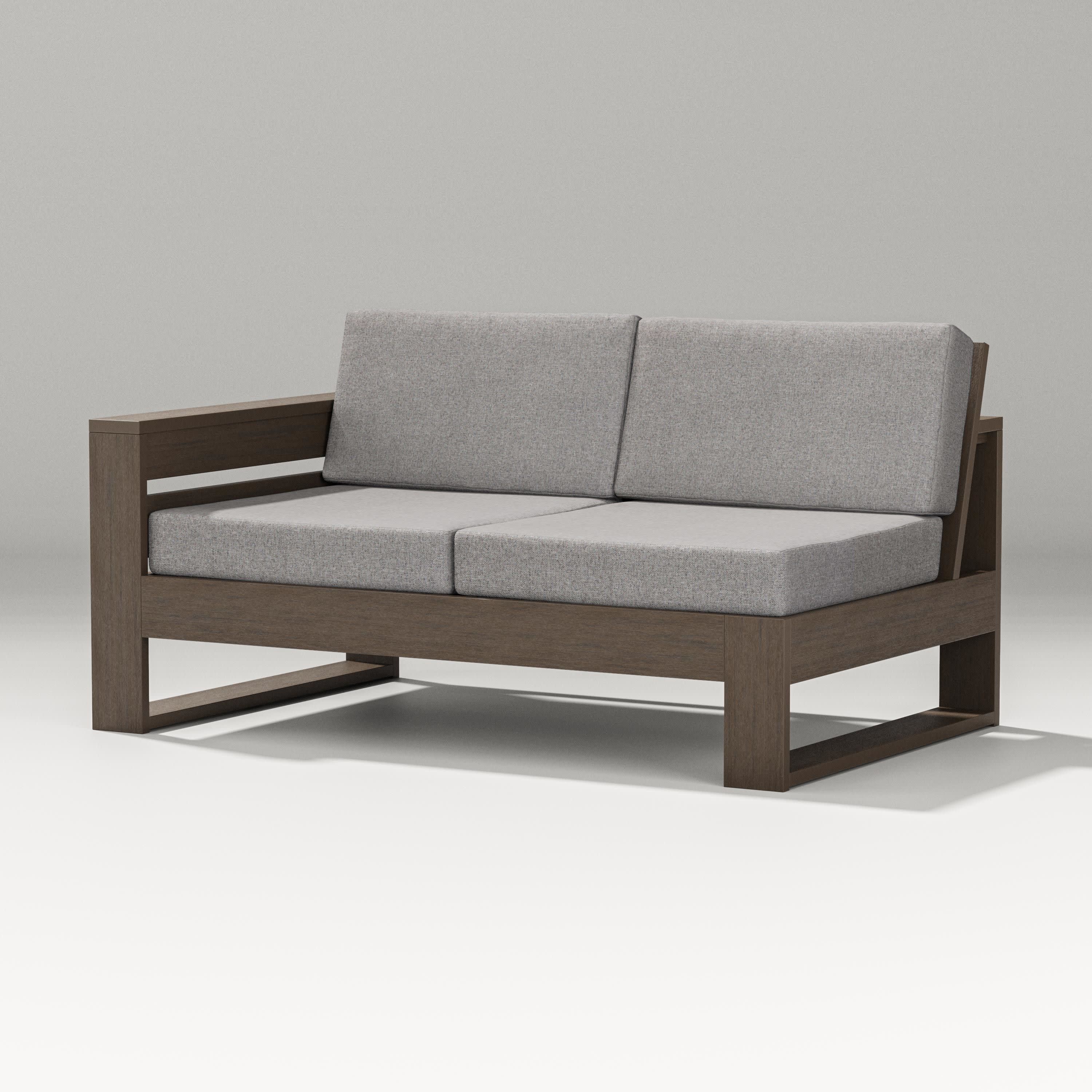 Latitude Modular Left Arm Loveseat in Kona / Grey Mist