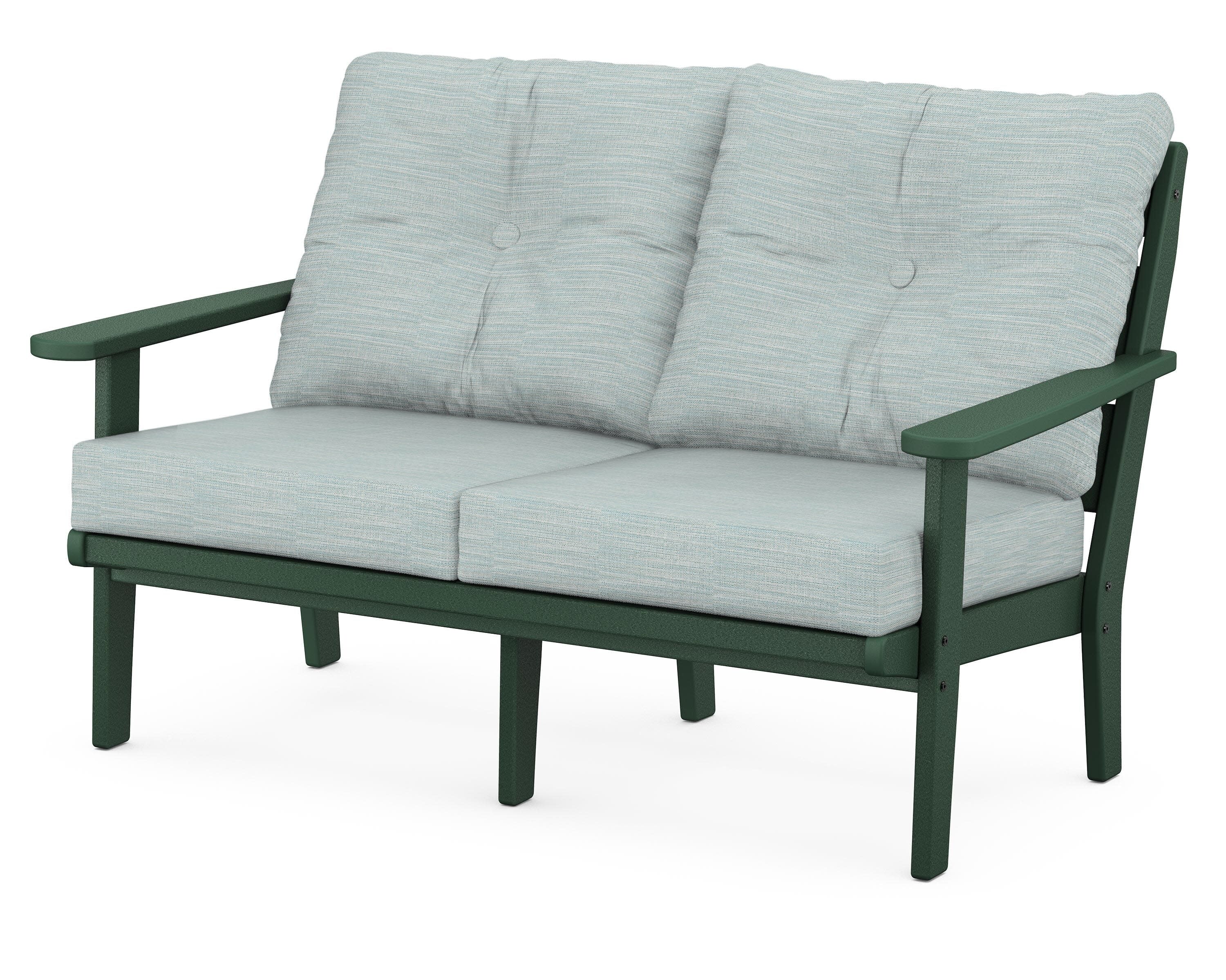 Lakeside Deep Seating Loveseat in Green / Soothe Mist