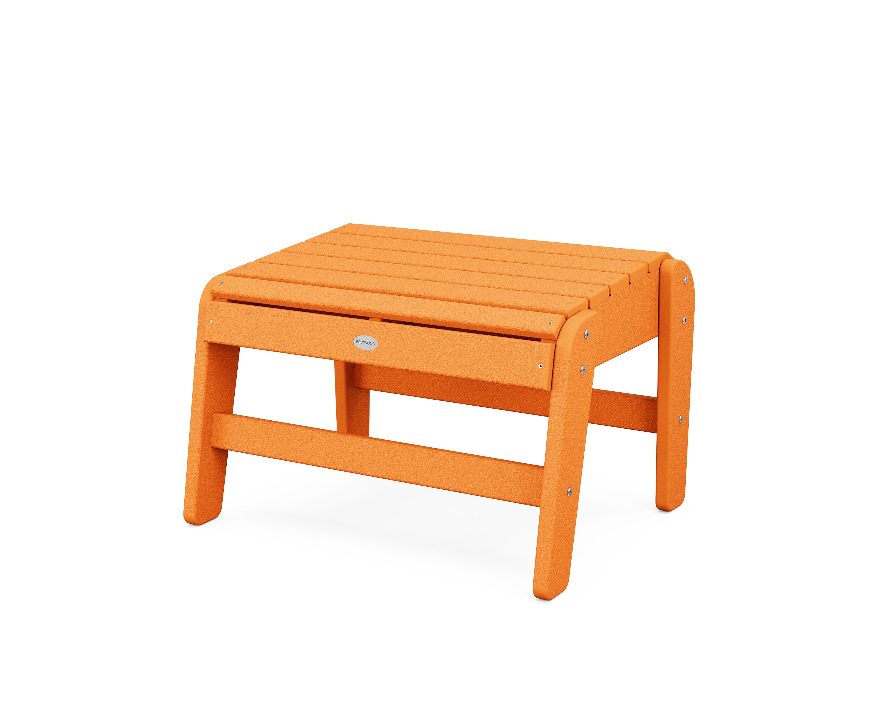 Grand Upright Adirondack Ottoman in Tangerine