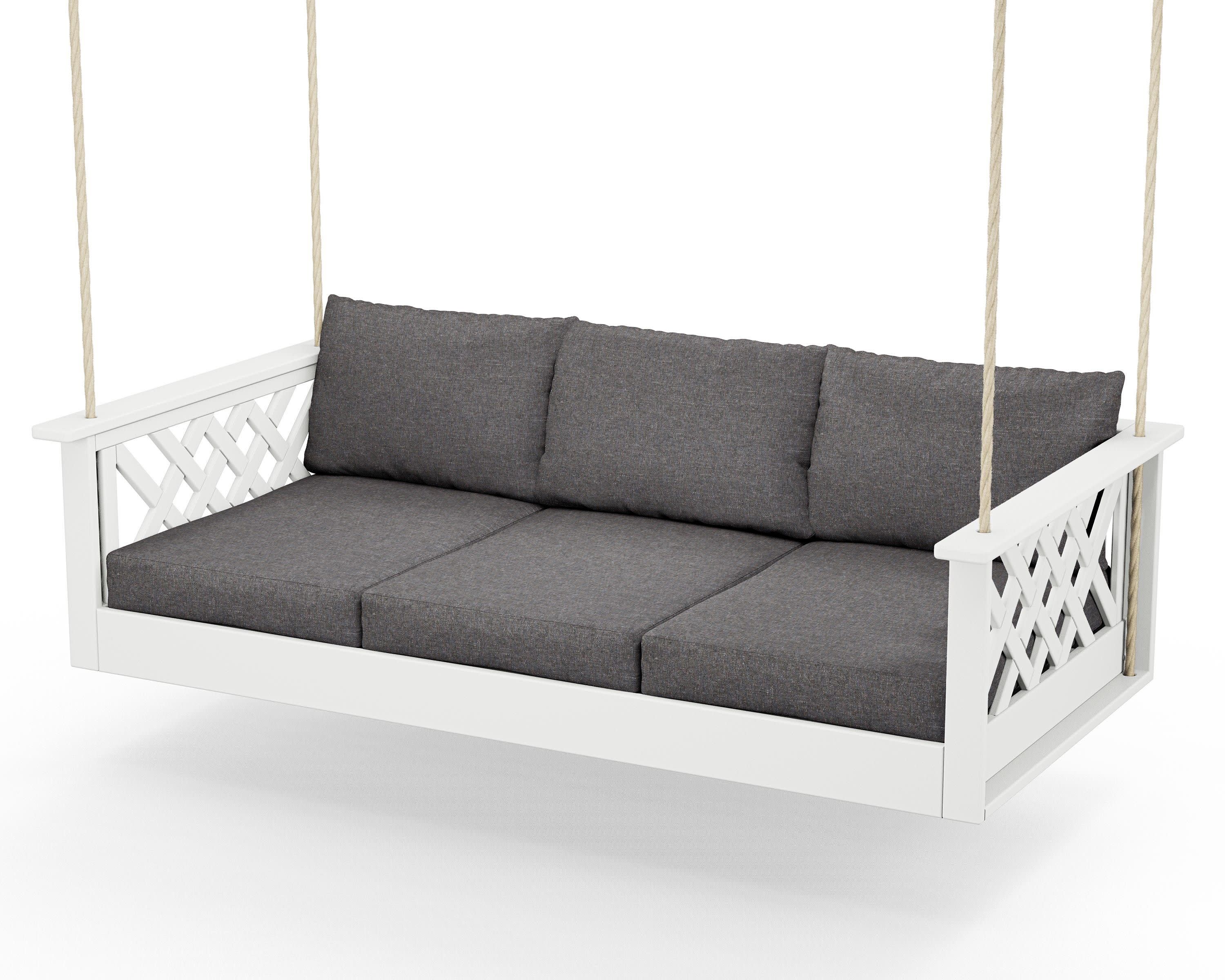 Wovendale Daybed Swing in White / Ash Charcoal