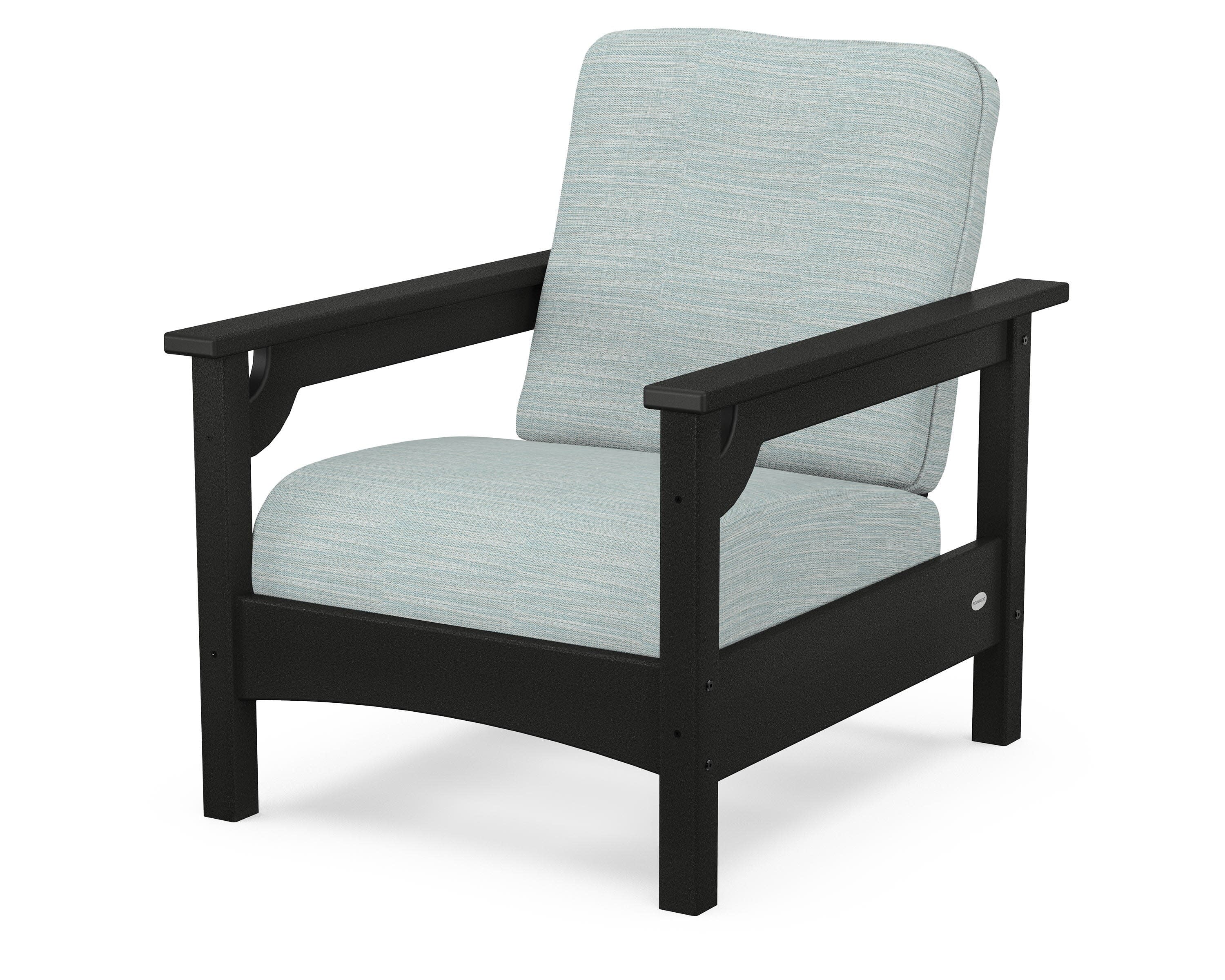 Club Chair in Black / Soothe Mist