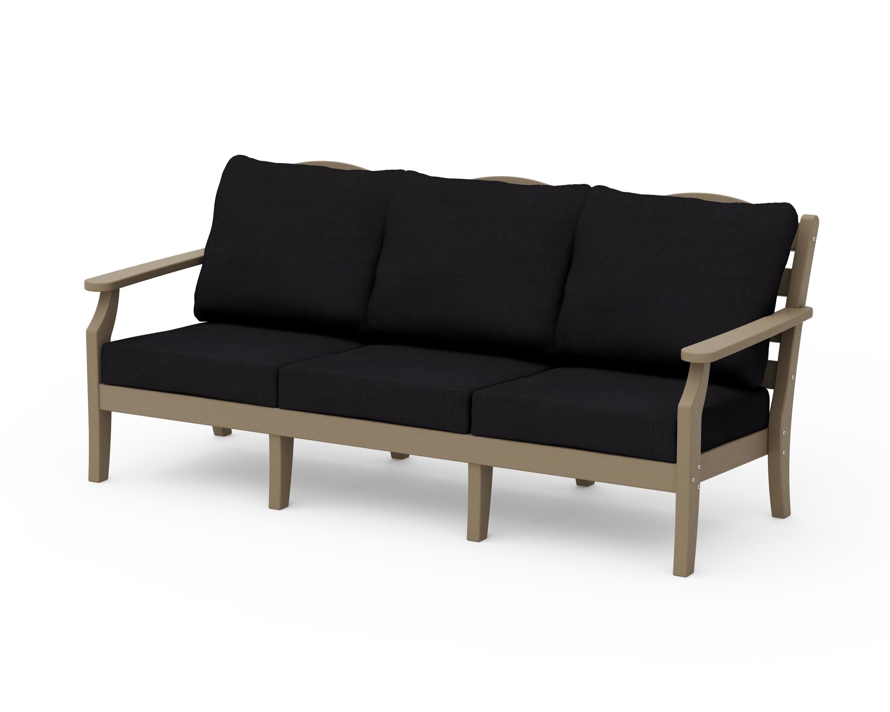 Savannah Deep Seating Sofa in Vintage Sahara / Midnight Linen