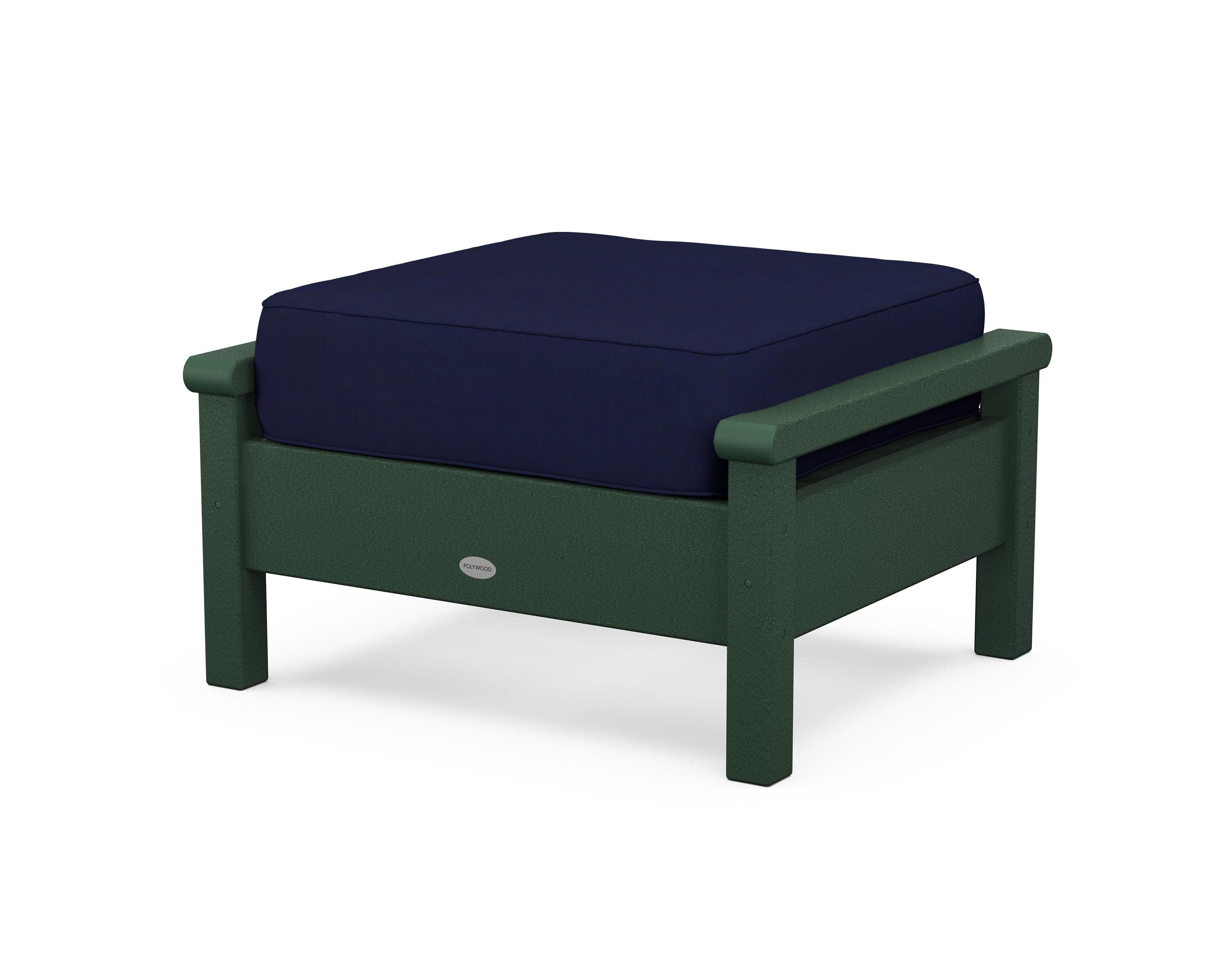 Harbour Deep Seating Ottoman in Green / Navy