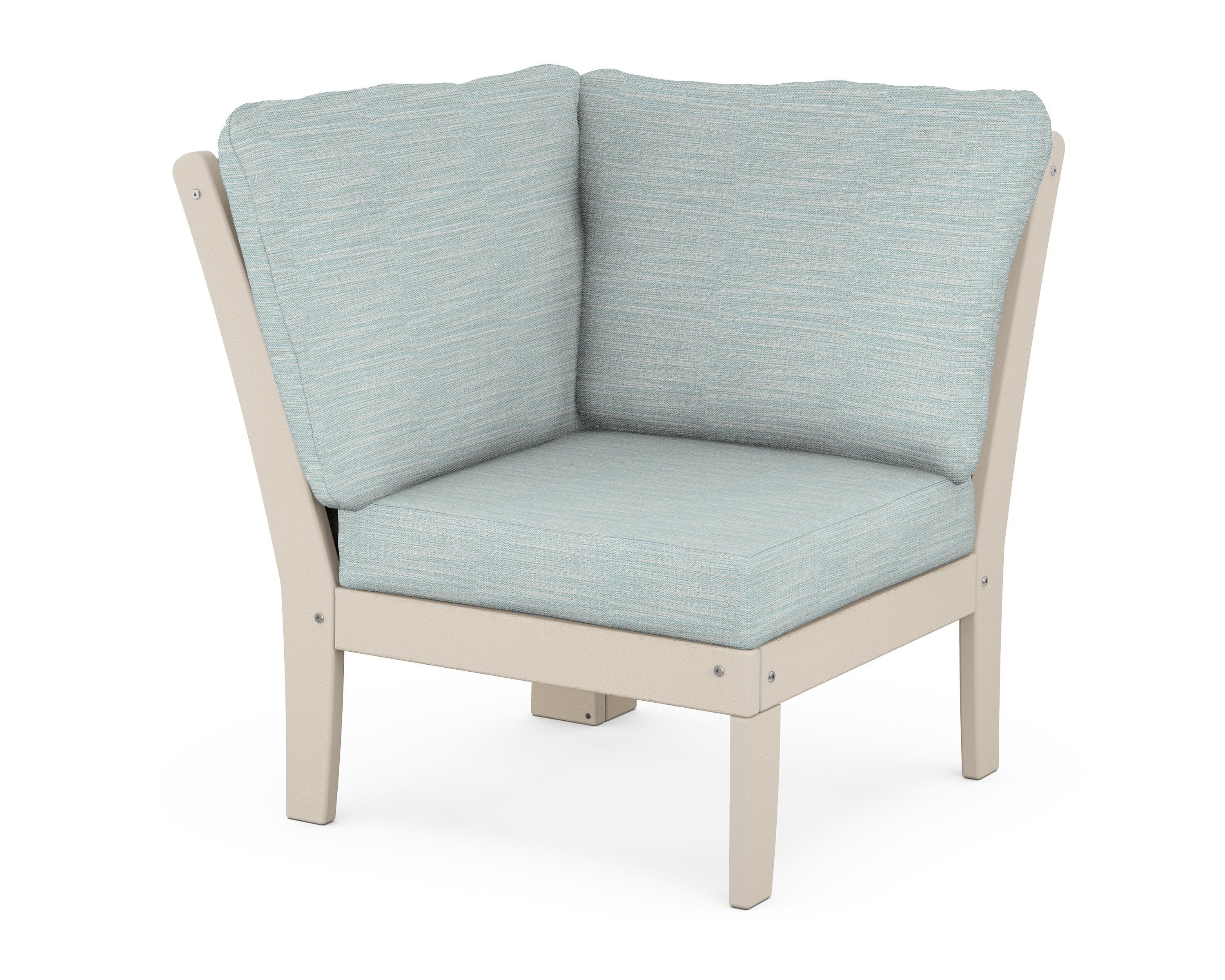 Braxton Modular Corner Chair in Sand / Soothe Mist