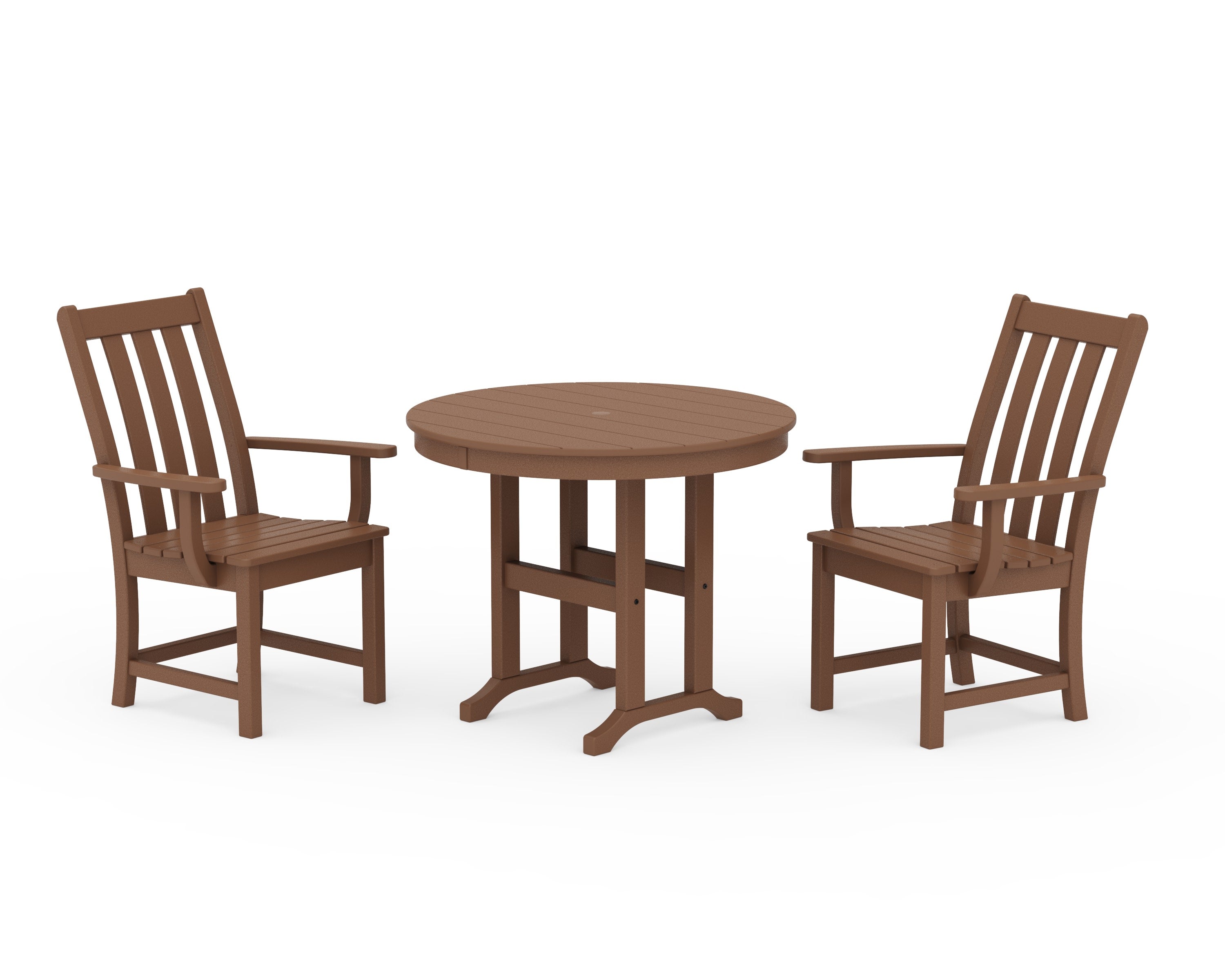 Vineyard 3-Piece Round Dining Set in Teak