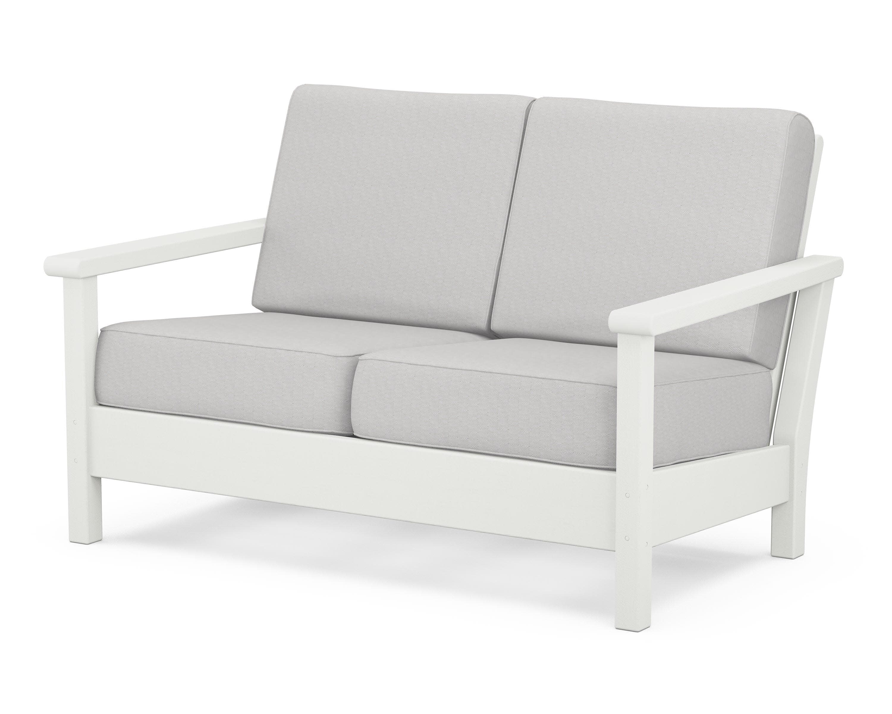 Harbour Deep Seating Loveseat in Vintage White / Diamond in the Rough