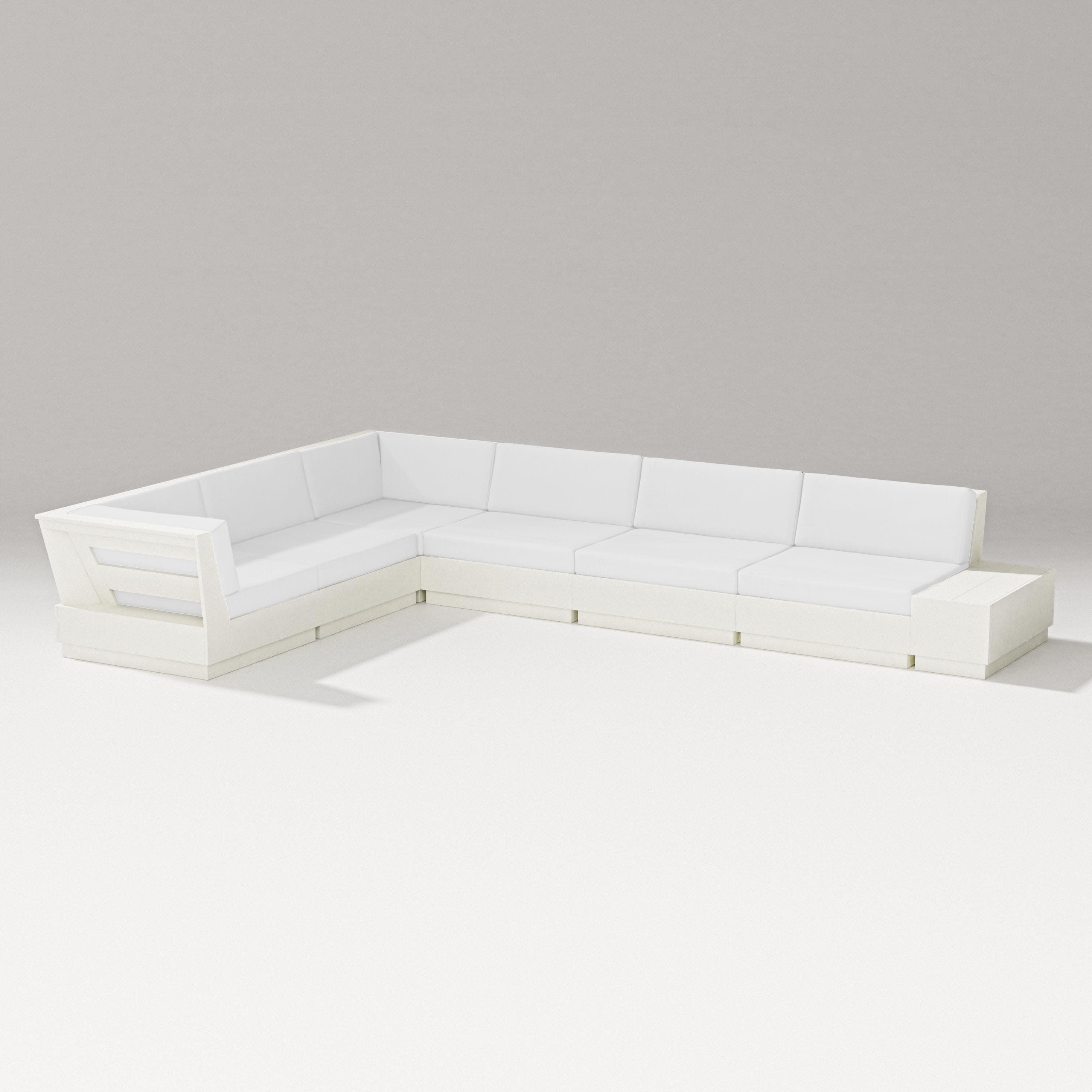 Elevate 7-Piece Corner Sectional in Vintage White / Natural