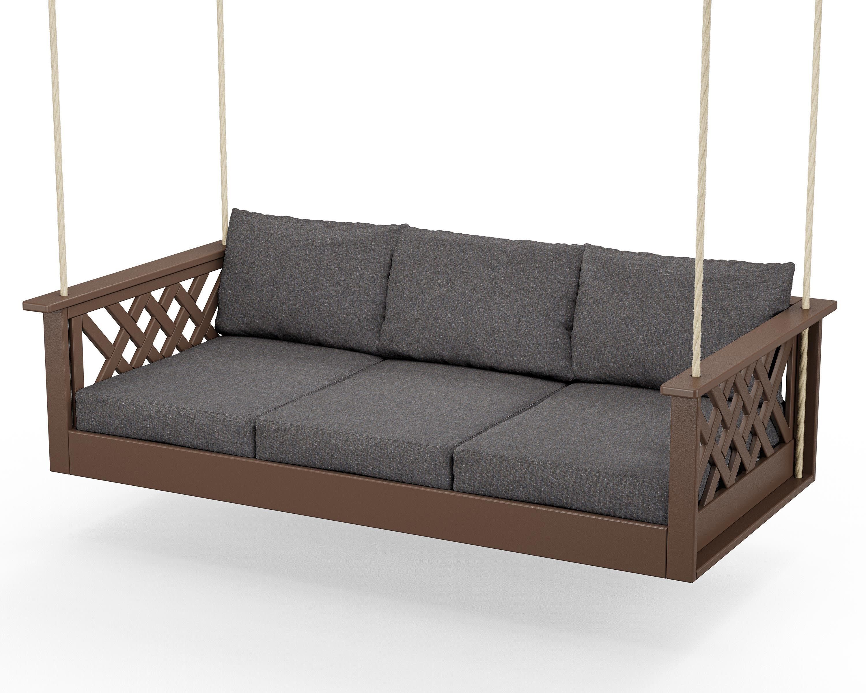 Wovendale Daybed Swing in Mahogany / Ash Charcoal