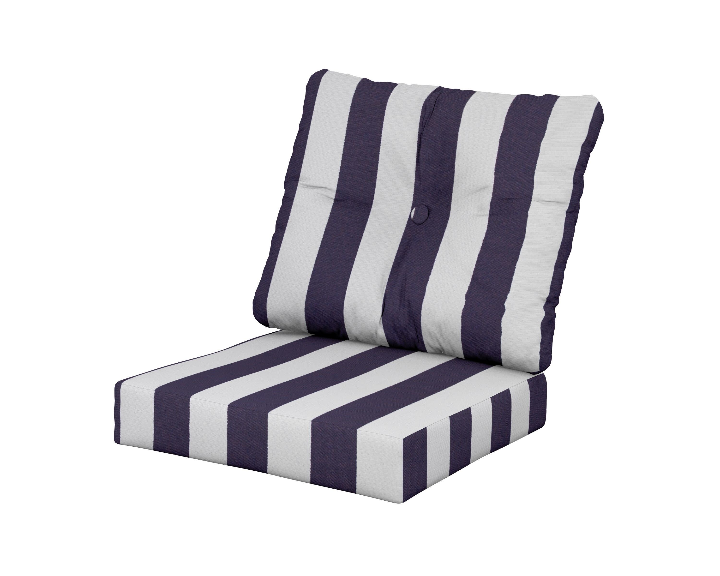 Prescott Seat/Back Cushions in Cabana Stripe Navy