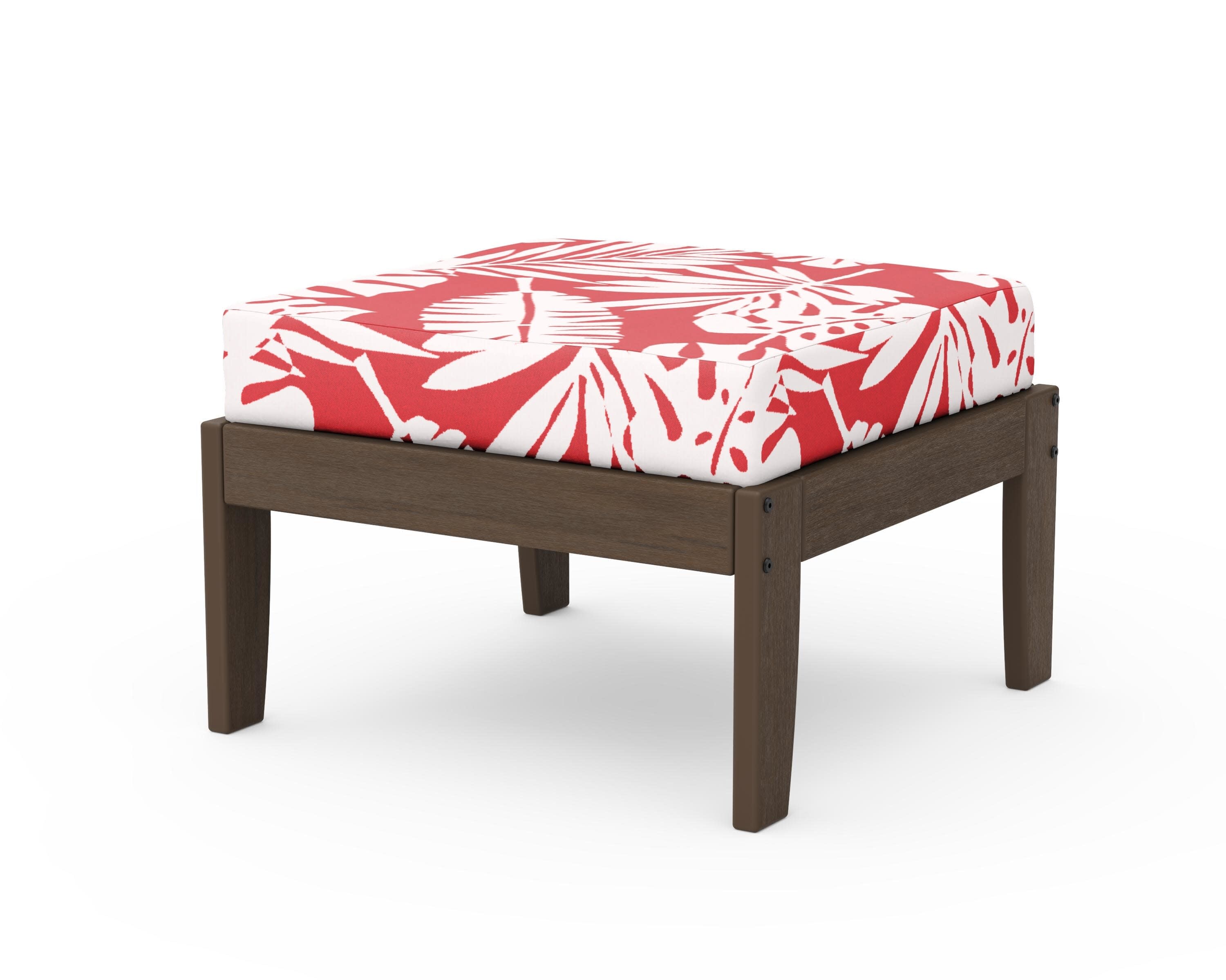 Modular Ottoman - Classic in Kona / Leaf Crimson