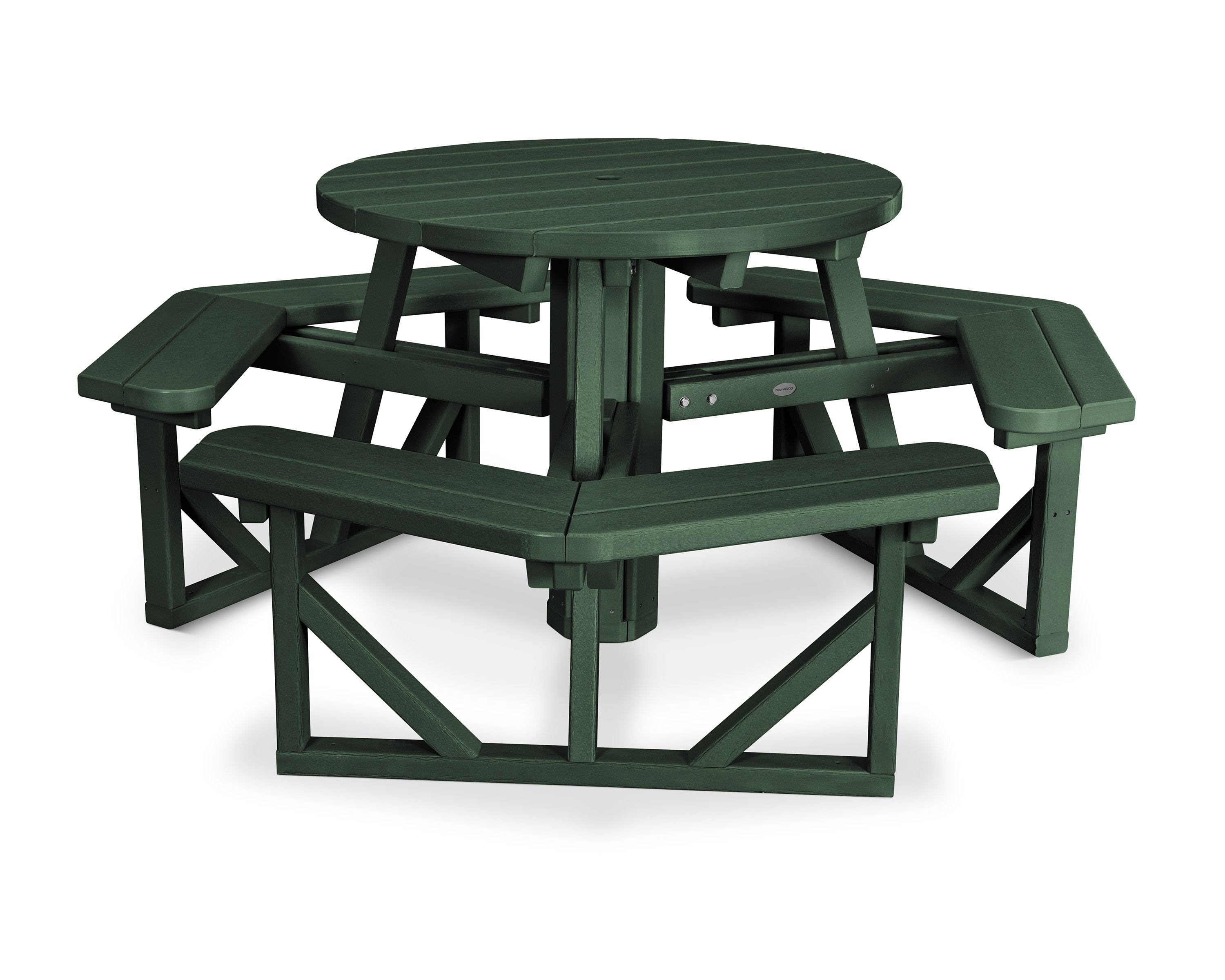 Park 36" Round Picnic Table in Green