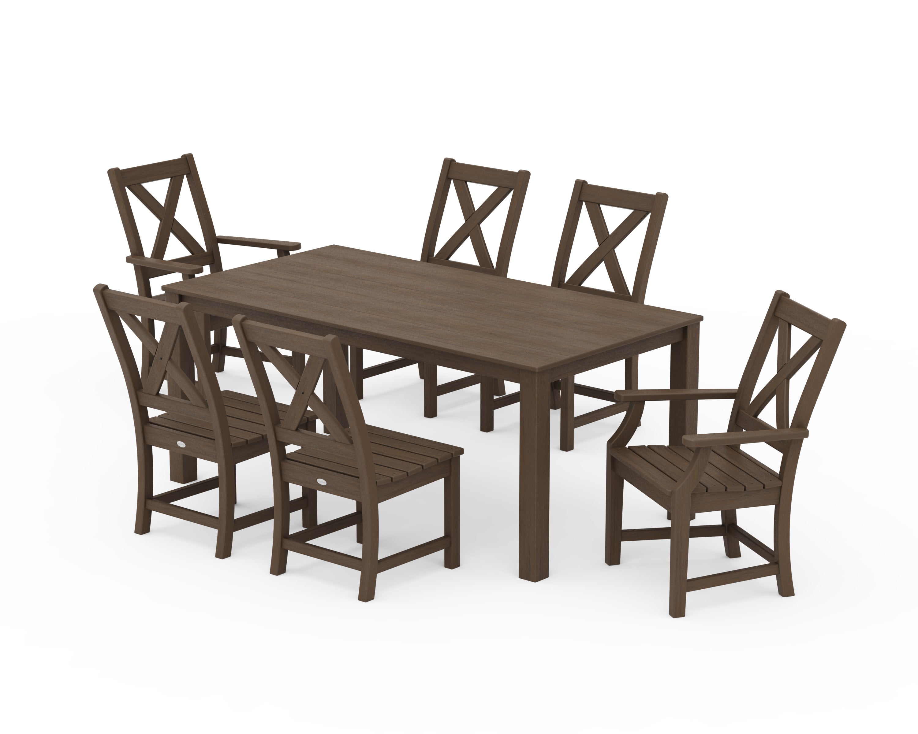 Braxton 7-Piece Parsons Dining Set in Kona