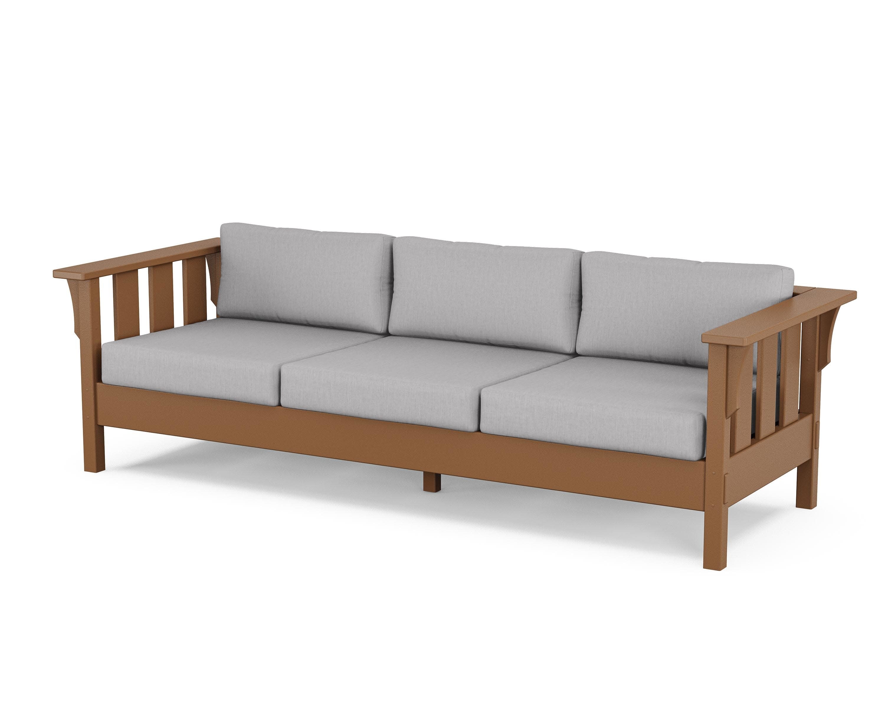 Acadia Deep Seating Sofa in Teak / Granite