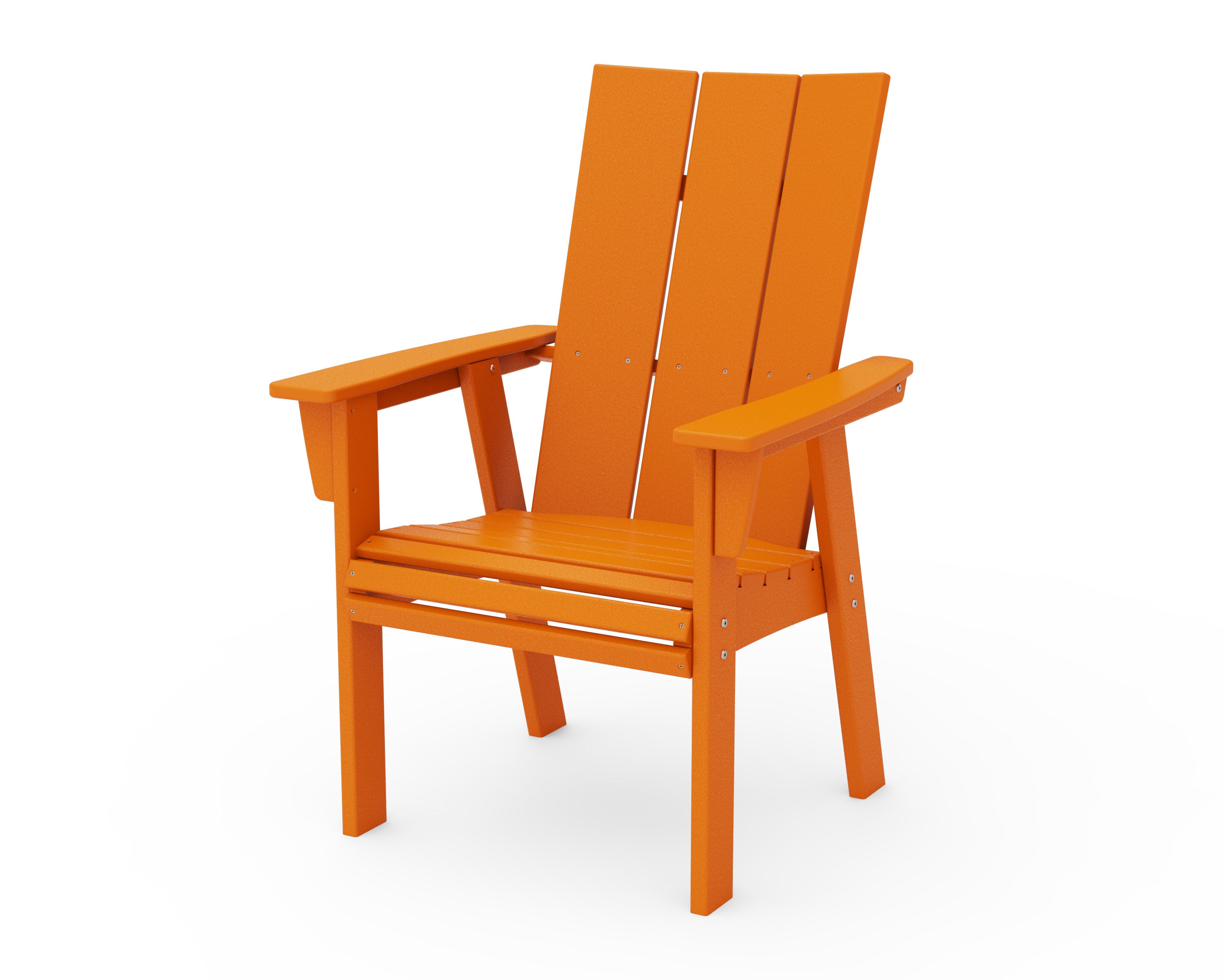 Modern Curveback Adirondack Dining Chair in Tangerine